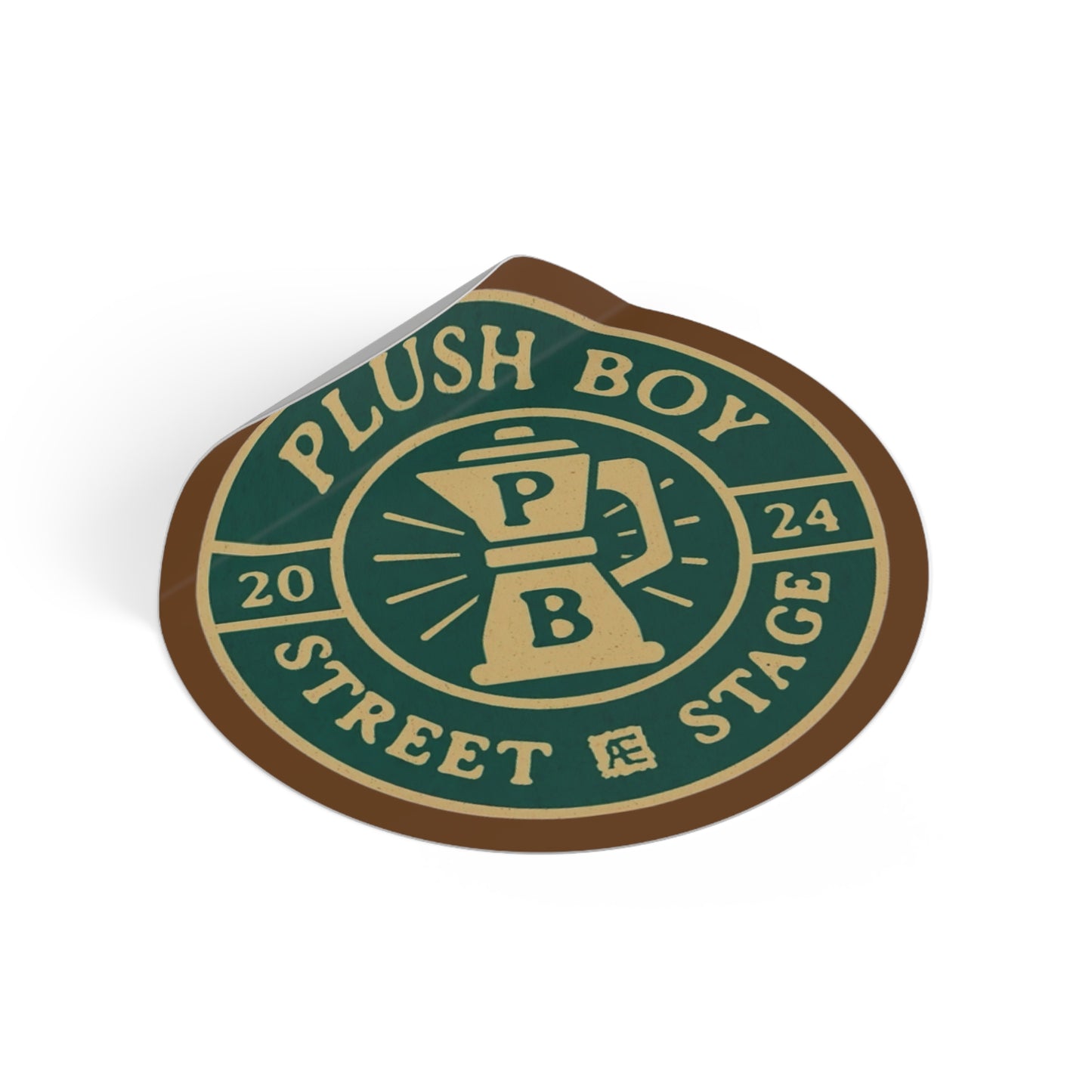 PLUSH BOY COFFEE Round Vinyl Stickers (1st Edition)