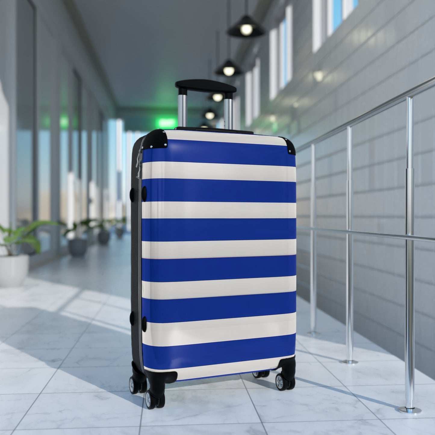 PLUSH BOY NAUTICAL SUITCASE STRIPE SUITCASE