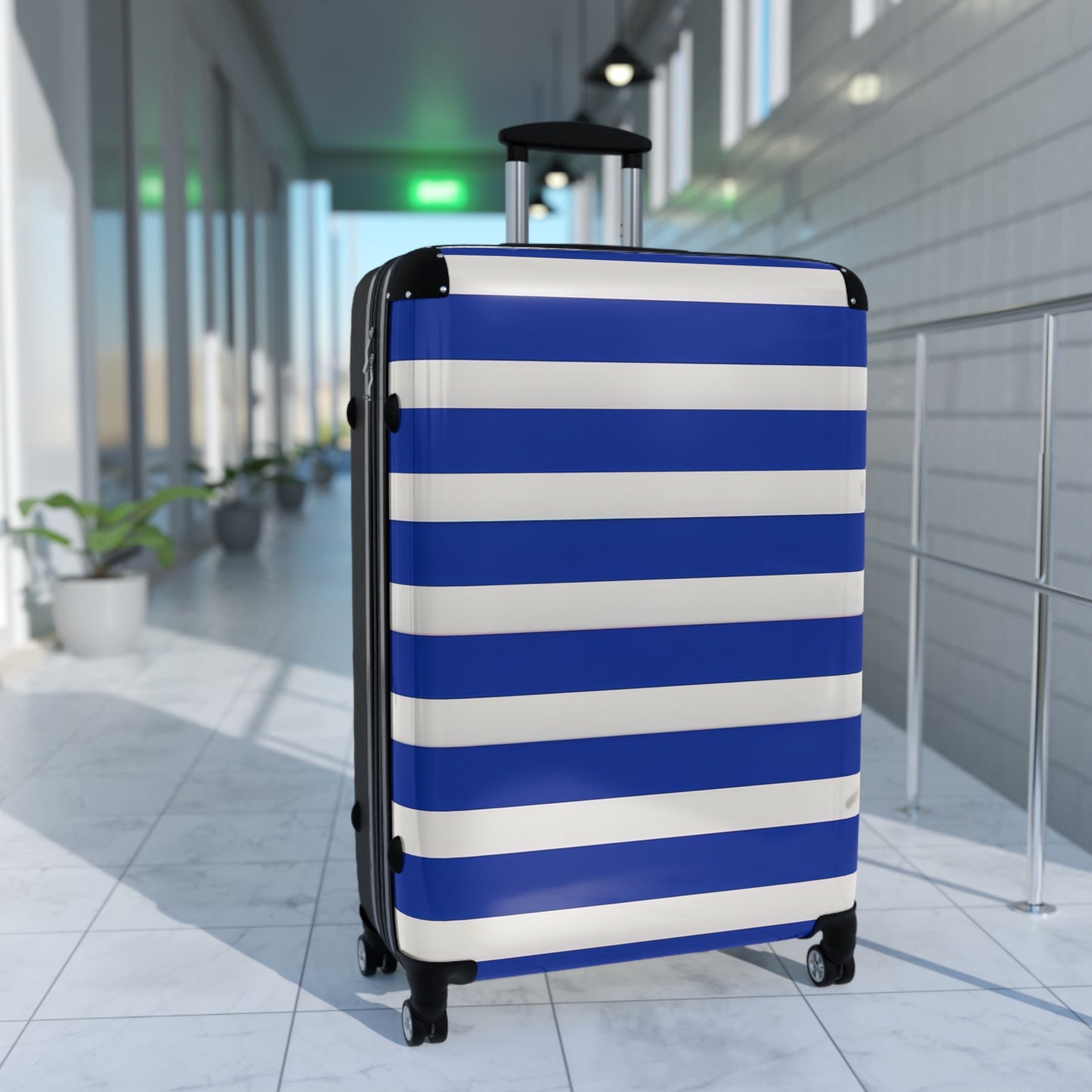 PLUSH BOY NAUTICAL SUITCASE STRIPE SUITCASE