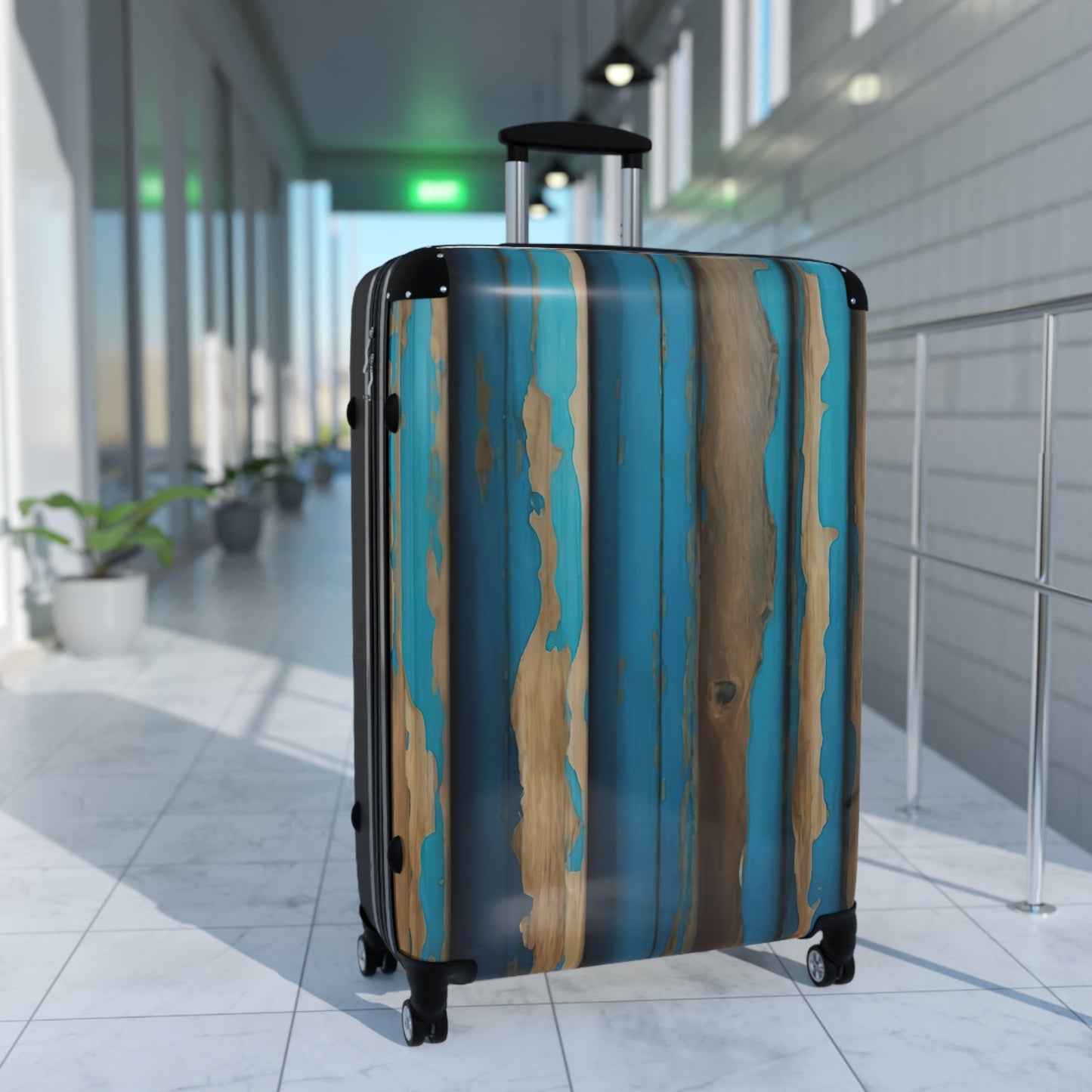 PLUSH BOY BLUE WOODSY SUITCASE