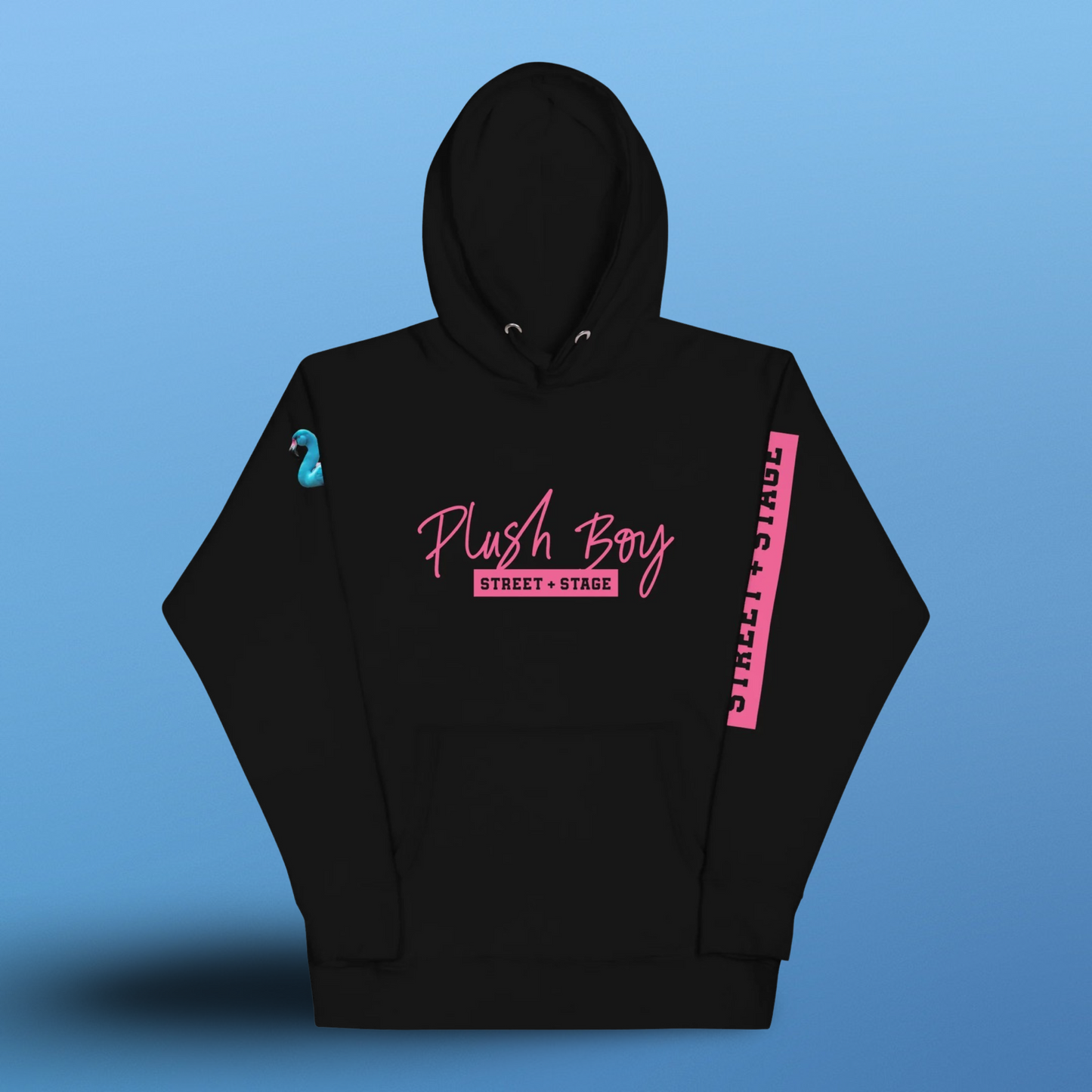 PLUSH BOY BLACK & STRAWBERRY HOODIE