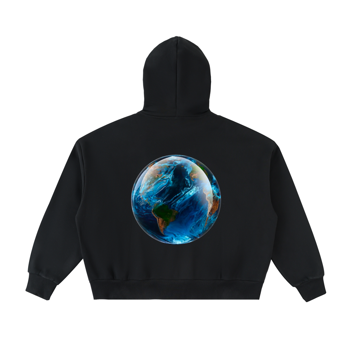 WORLD SAFETY Fleeced Full-Zip Boxy Hoodie