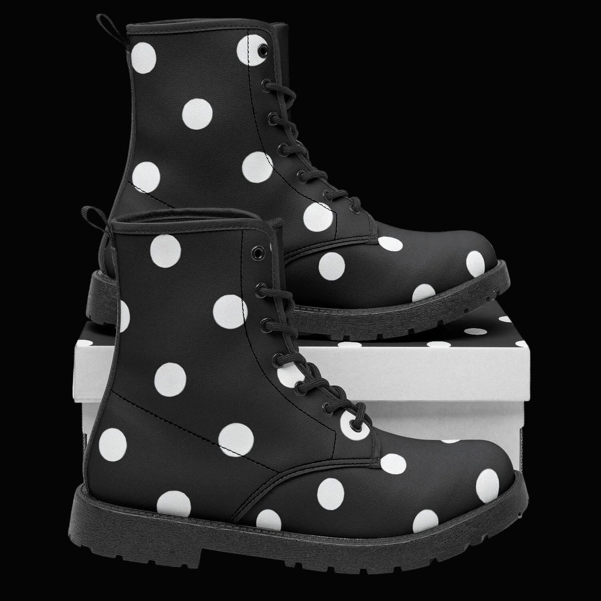 BLACK POLKA DOTS City Strider Boots
