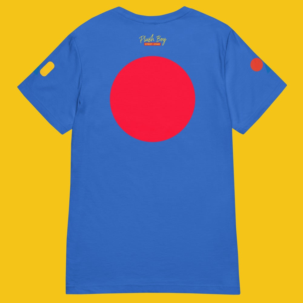 3WD Bleu Japan women's relaxed tee, royal, back