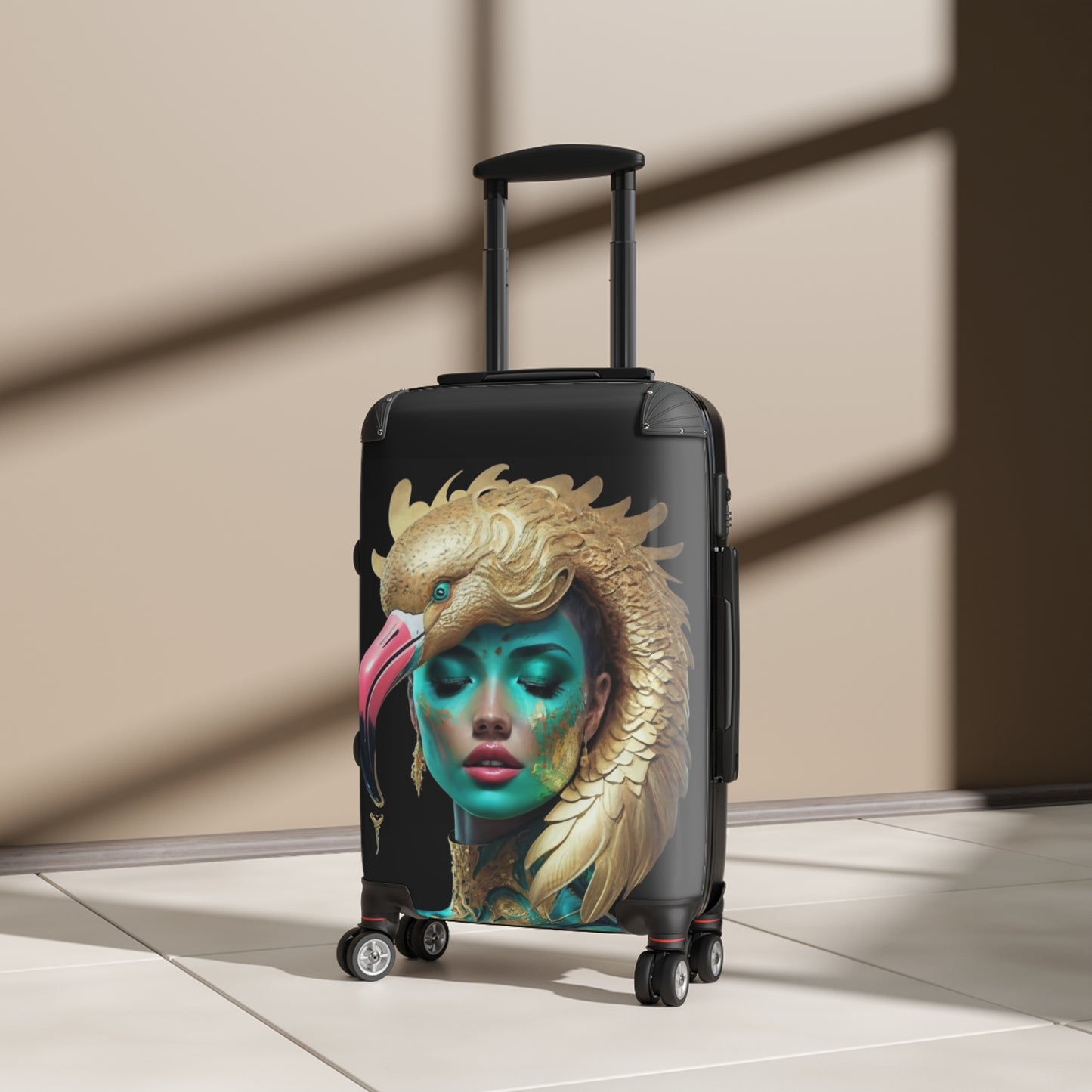 PLUSH BOY FLAMINGO CROWN SUITCASE