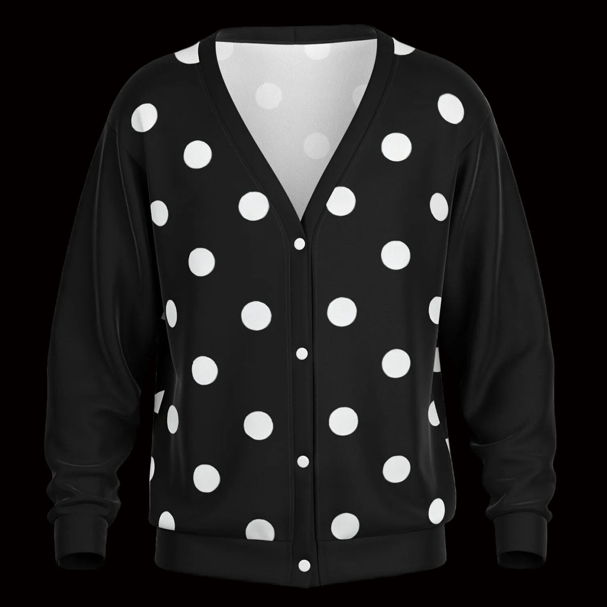 ALL BLACK POLKA DOT Cardigan -