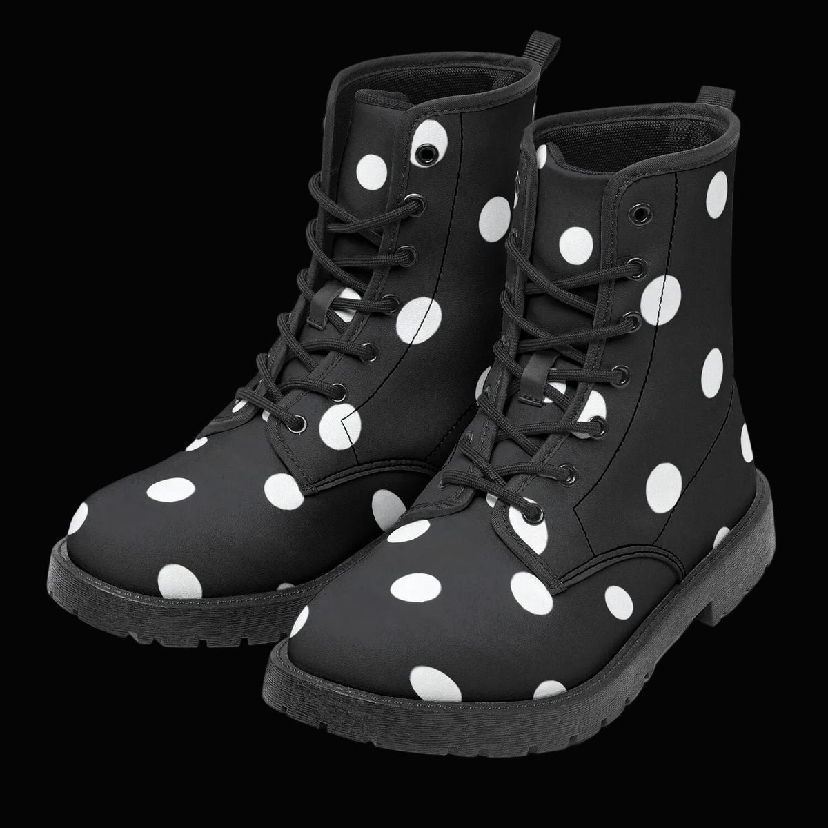 BLACK POLKA DOTS City Strider Boots