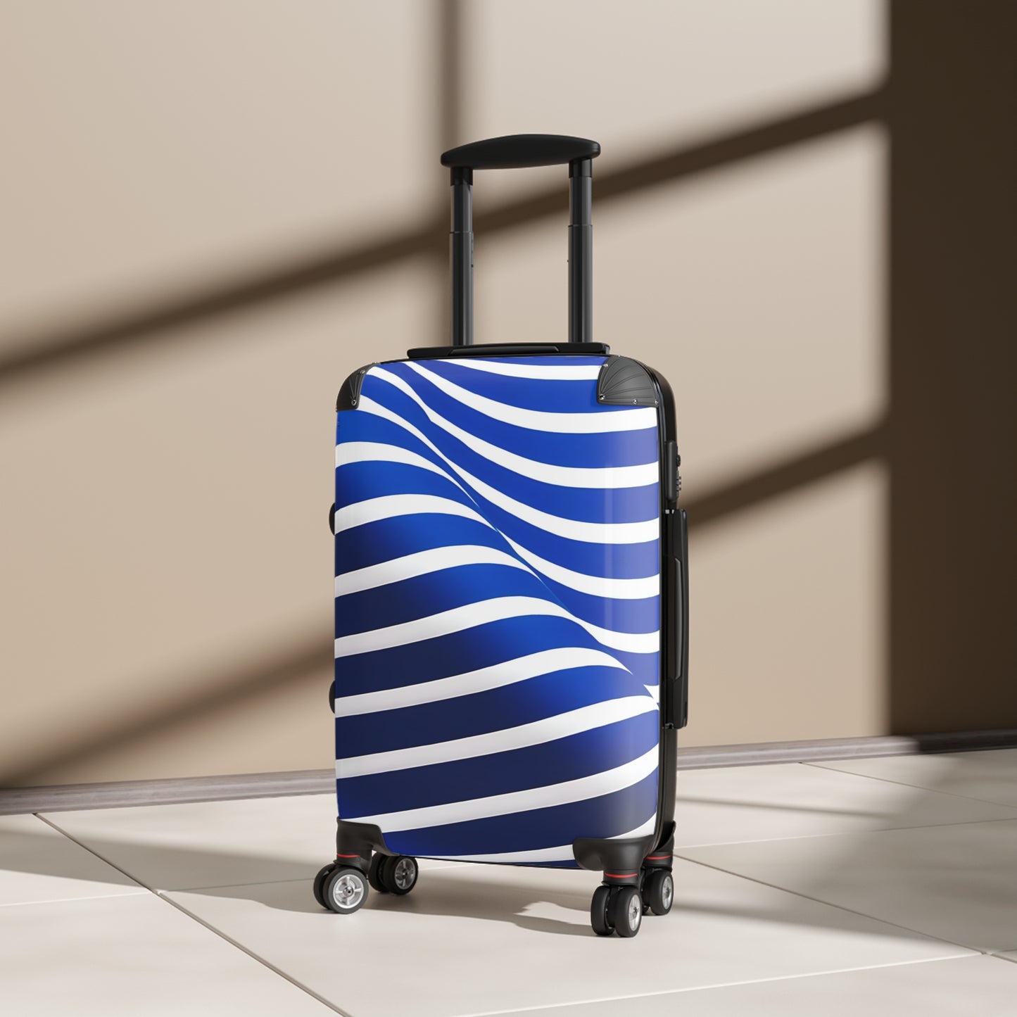 PLUSH BOY NAUTICAL WAVE STRIPE SUITCASE