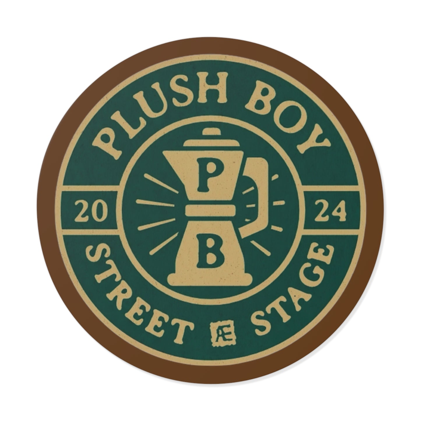 PLUSH BOY COFFEE Round Vinyl Stickers (1st Edition)