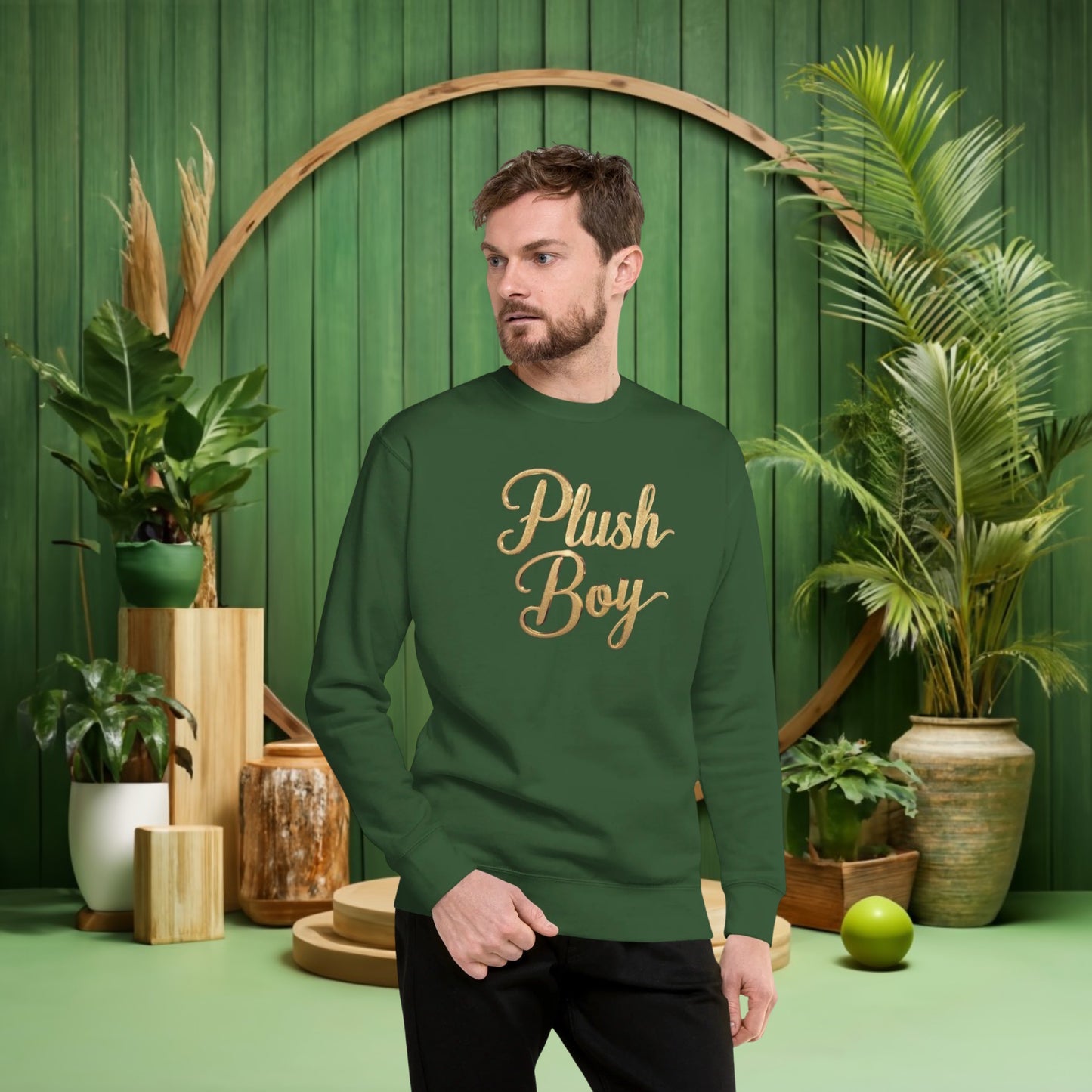 PLUSH BOY HUNTER GREEN SWEATSHIRT 24K