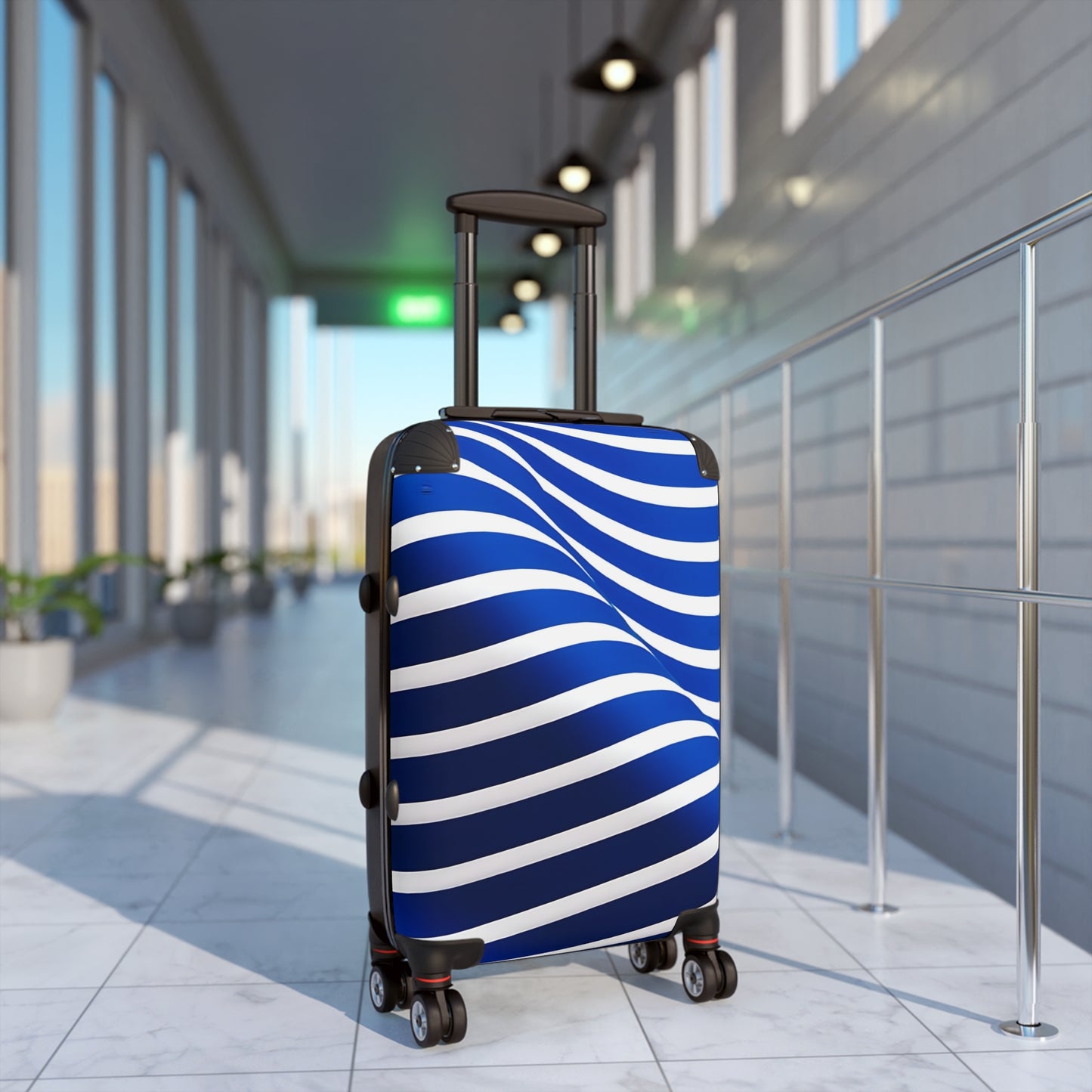 PLUSH BOY NAUTICAL WAVE STRIPE SUITCASE