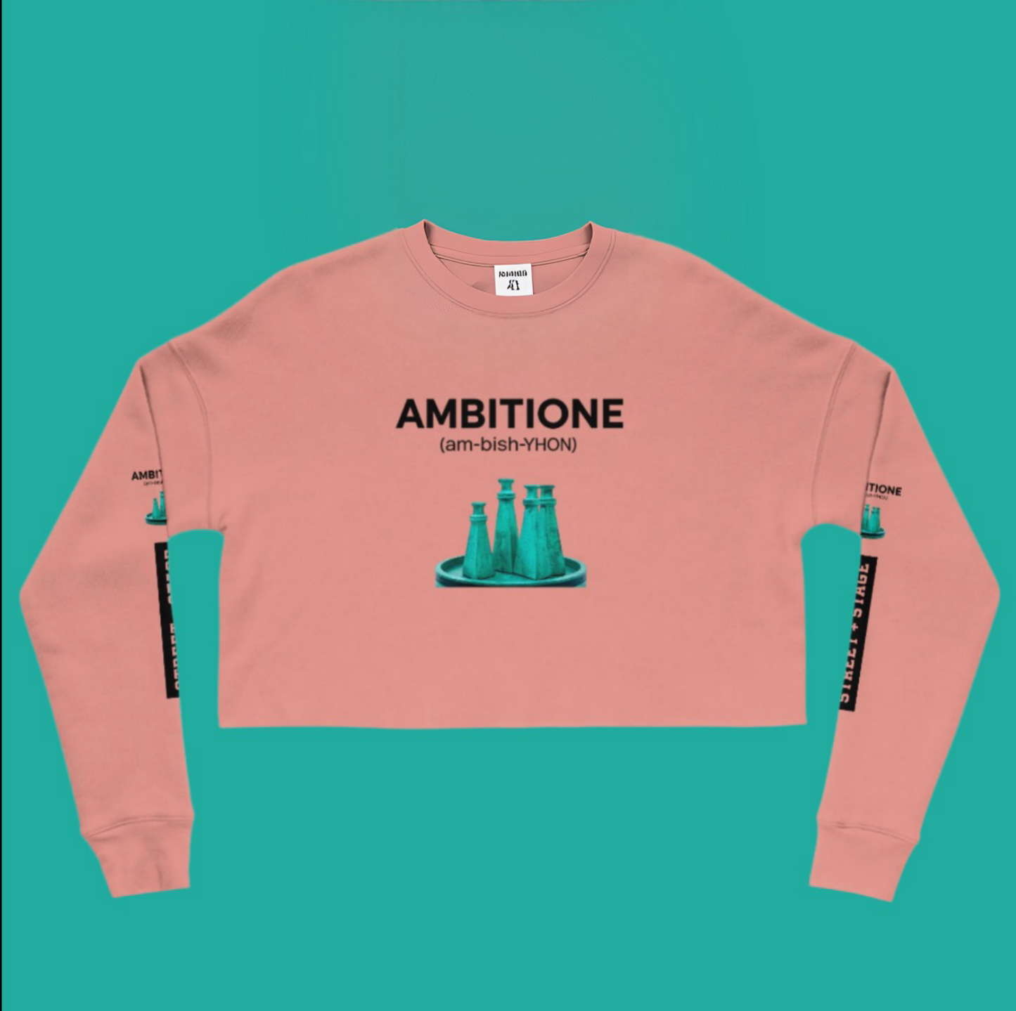 AMBITIONE BLU FORTEZZA SWEAT CROP