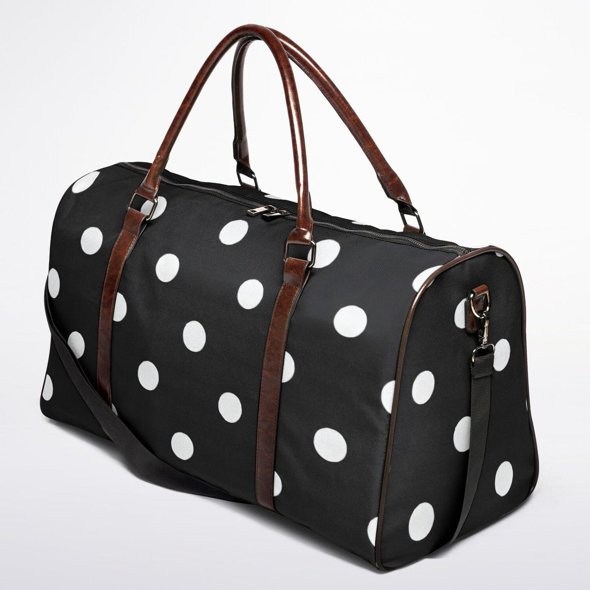 BLACK POLKA DOTS Duffel Bag