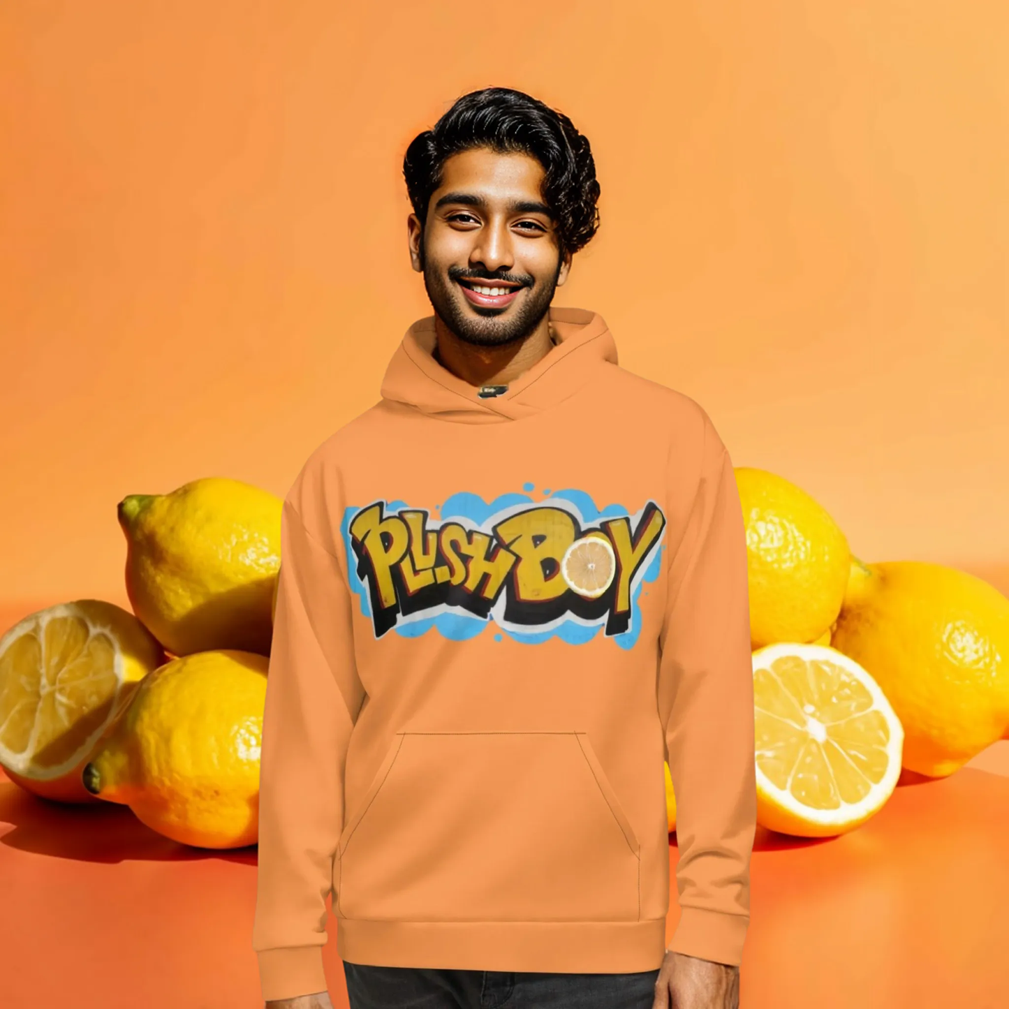 PLUSH BOY ORANGE LEMONADE GRAFFITI HOODIE