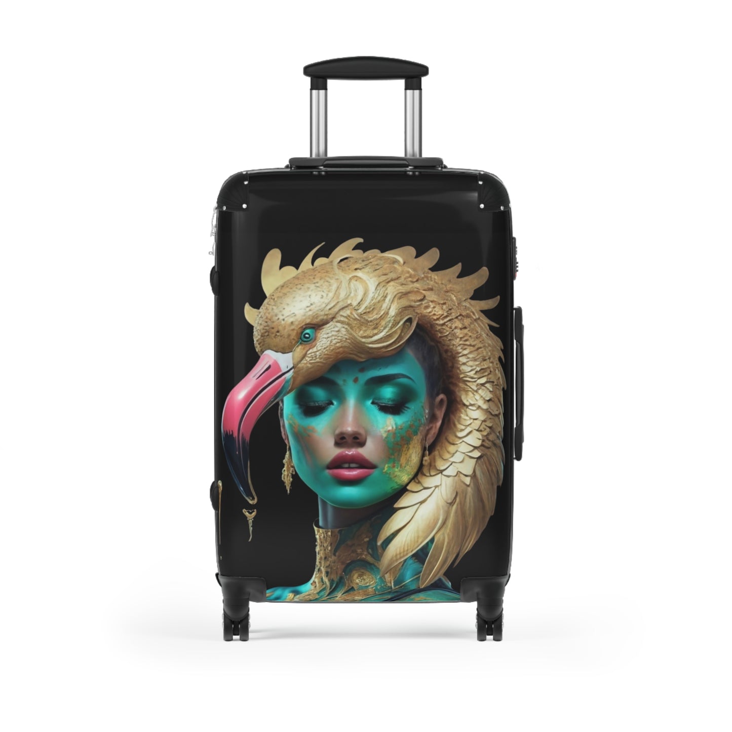 PLUSH BOY FLAMINGO CROWN SUITCASE