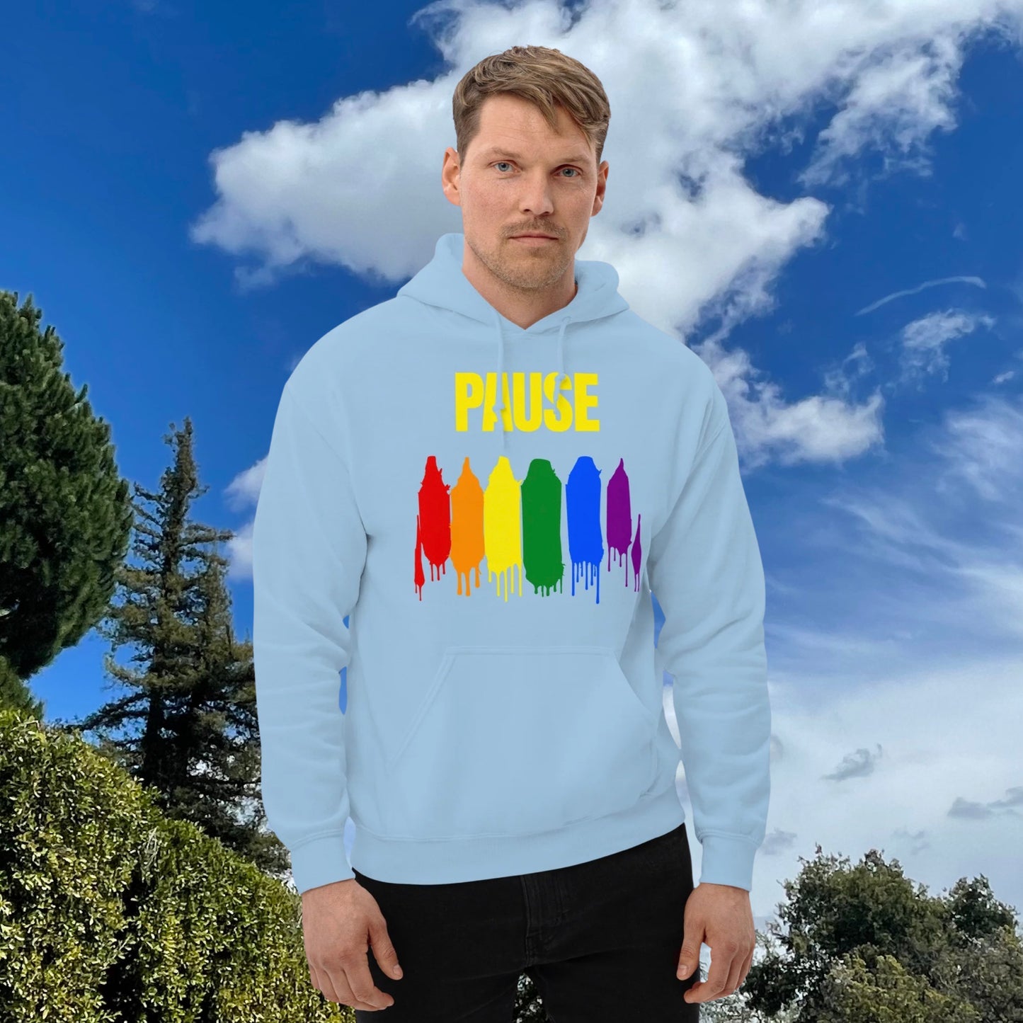 PLUSH BOY SKY BLEU PAUSE HOODIE