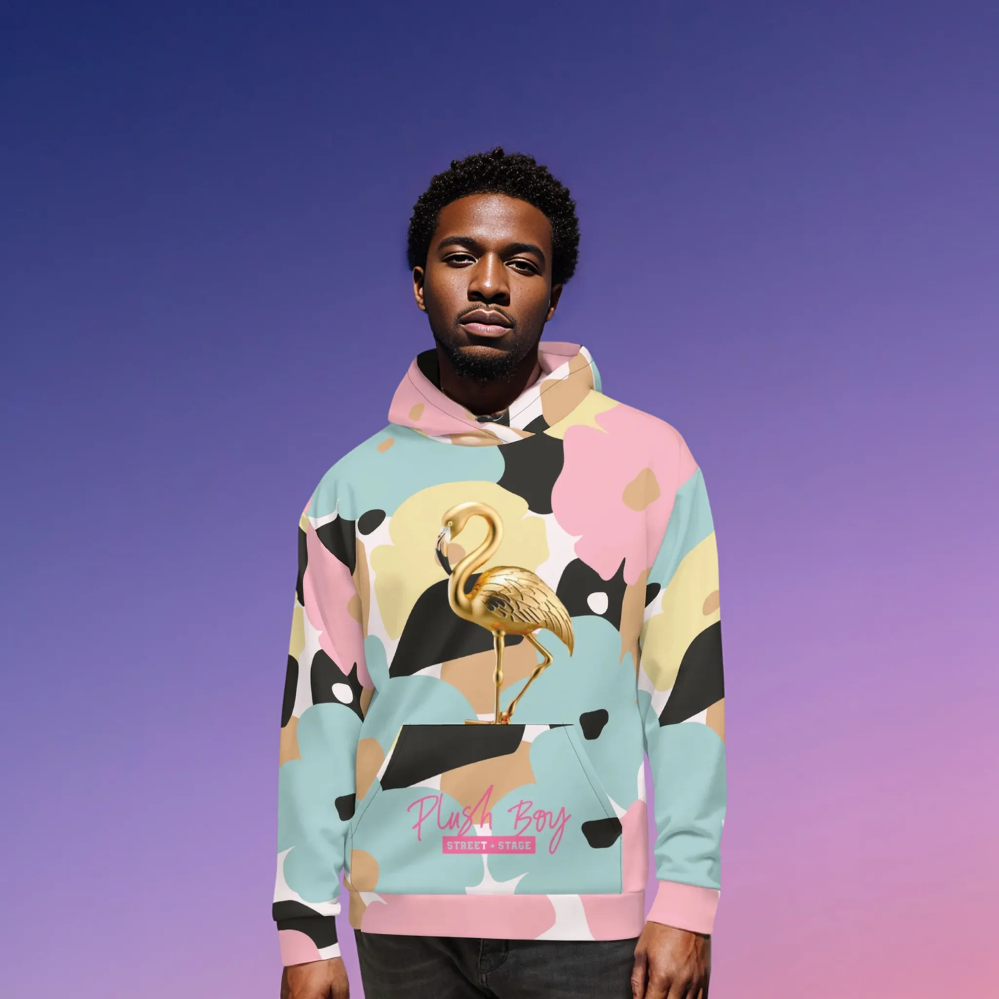 PLUSH BOY MIAMI FLAMINGO HOODIE