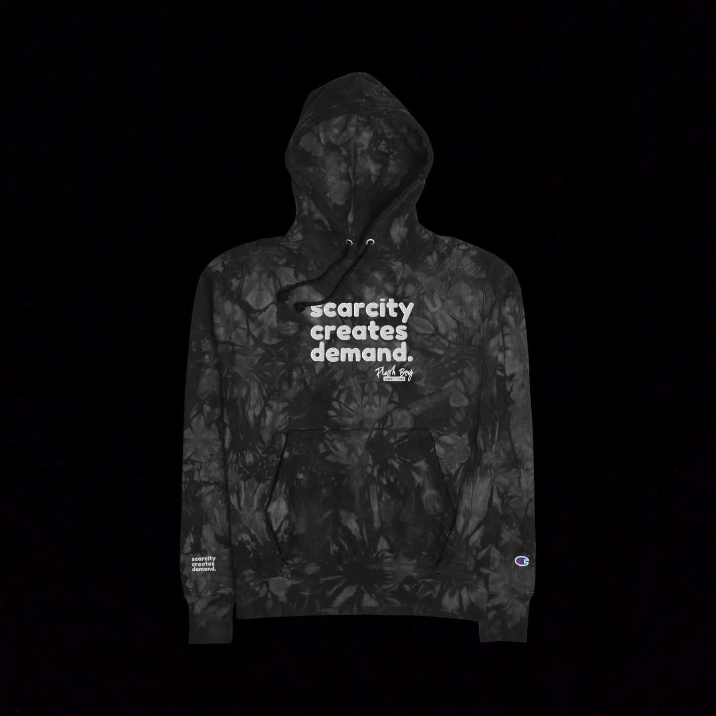 PLUSH BOY SCARCITY CREATES DEMAND BLACKBURRY TIE DYE HOODIE
