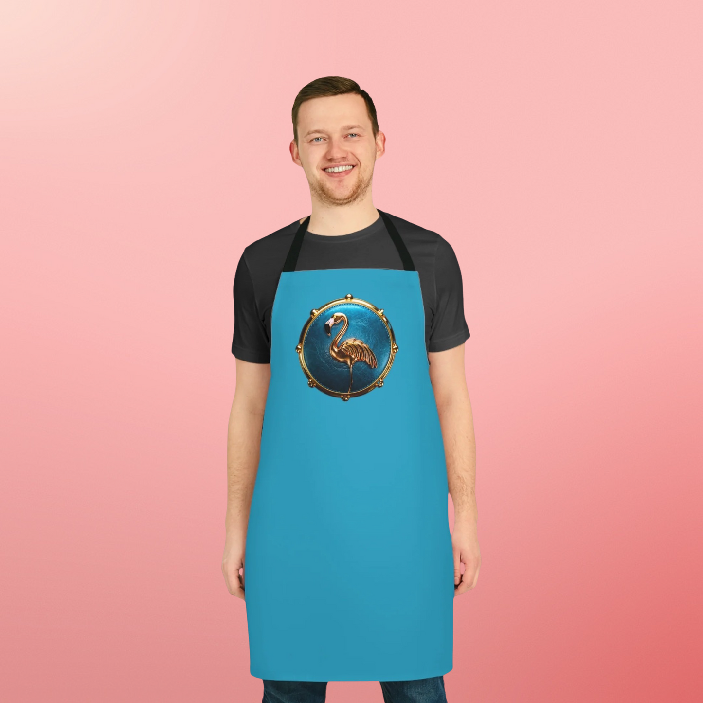 PLUSH BOY BLUEBURRY FLAMINGO APRON
