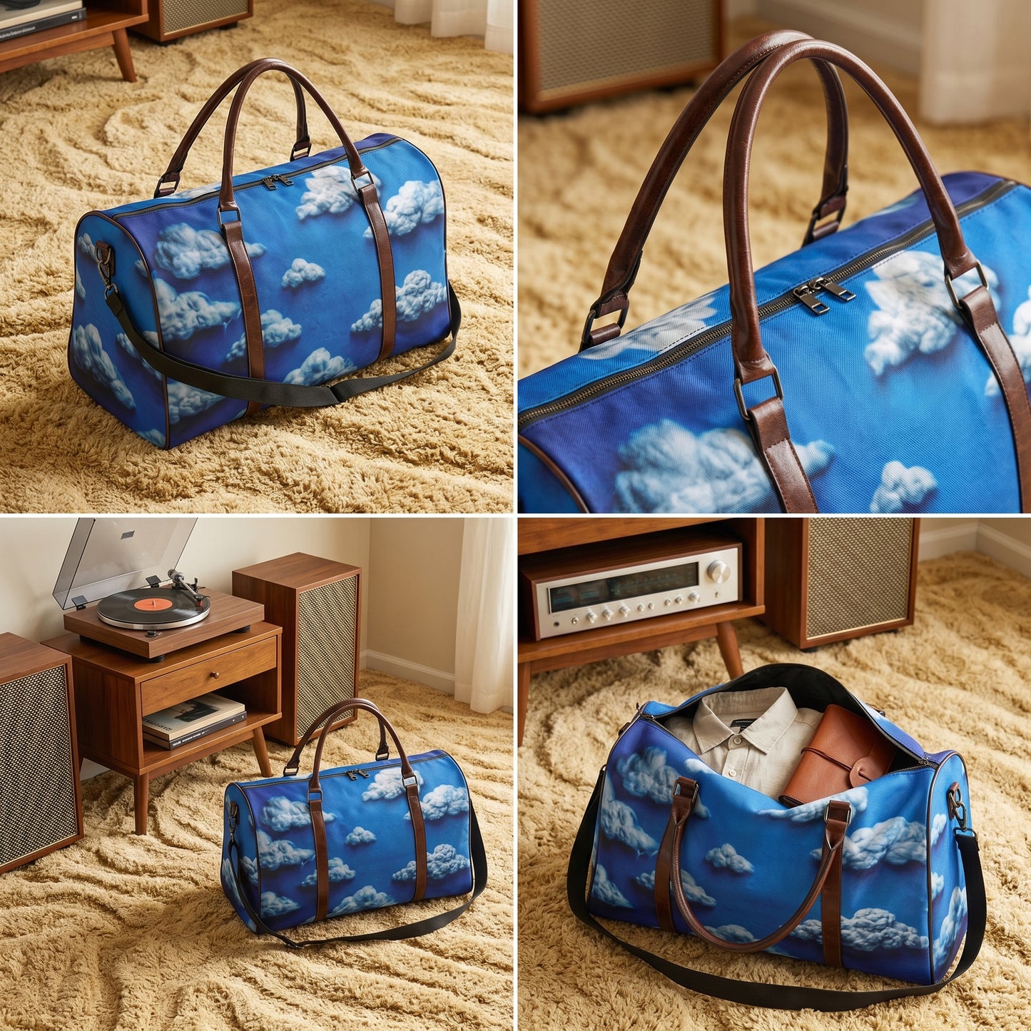 CERULEAN RAIN DUFFLE BAG