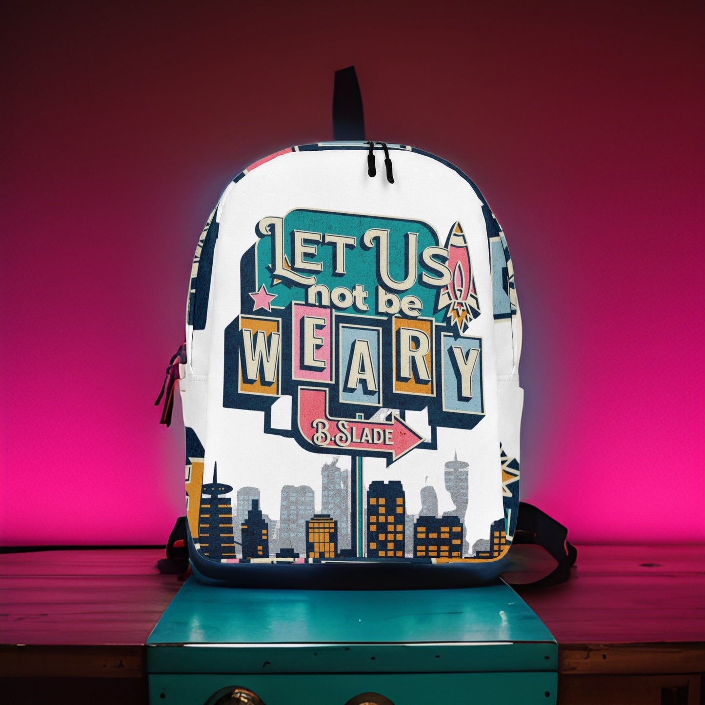PLUSH BOY LET US NOT BE WEARY BACKPACK