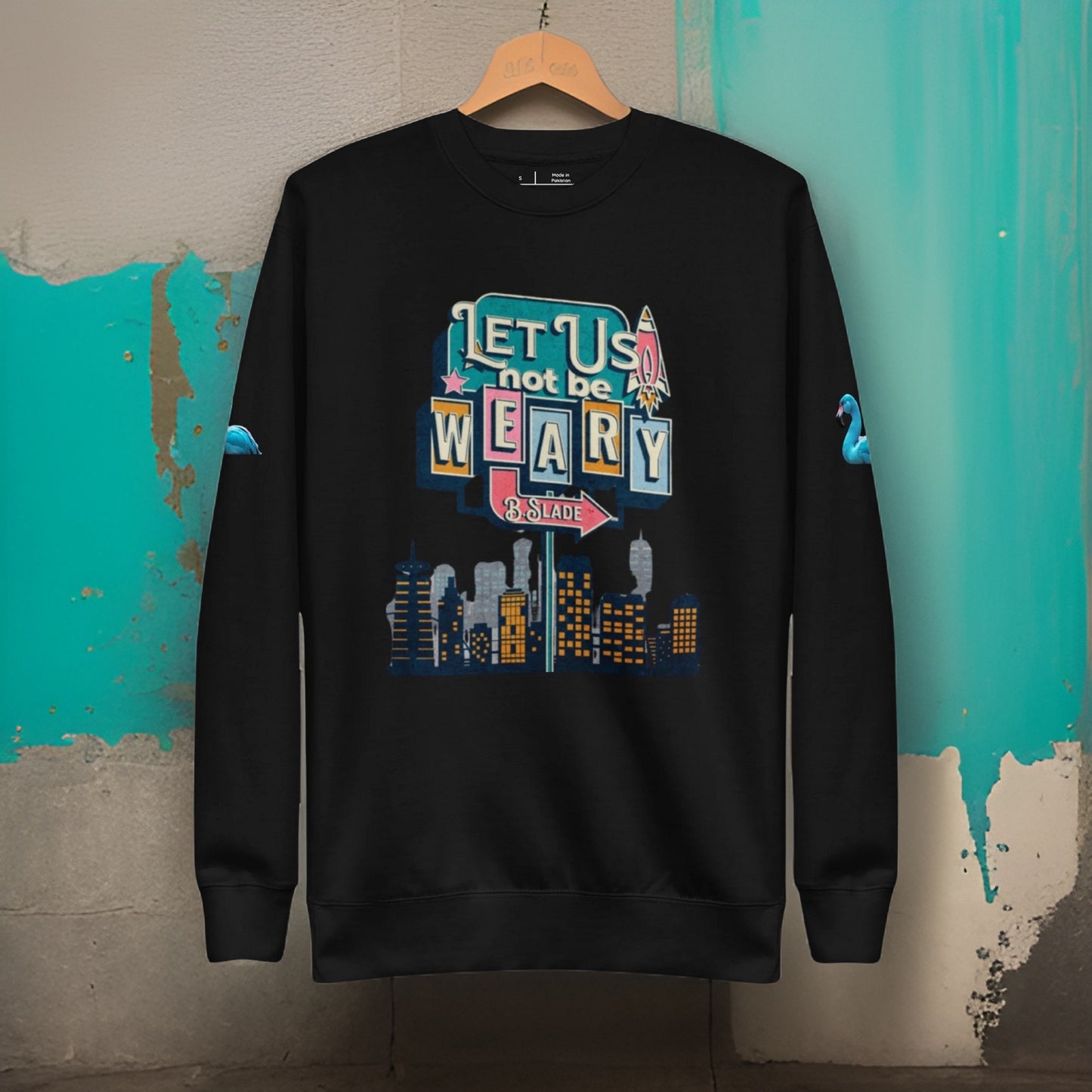 PLUSH BOY BLACKBURRY LET US NOT BE WEARY SWEATSHIRT