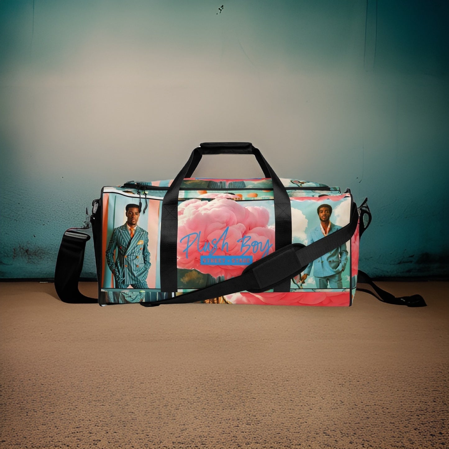 PLUSH BOY PINK PUFF POLAROID DUFFLE BAG