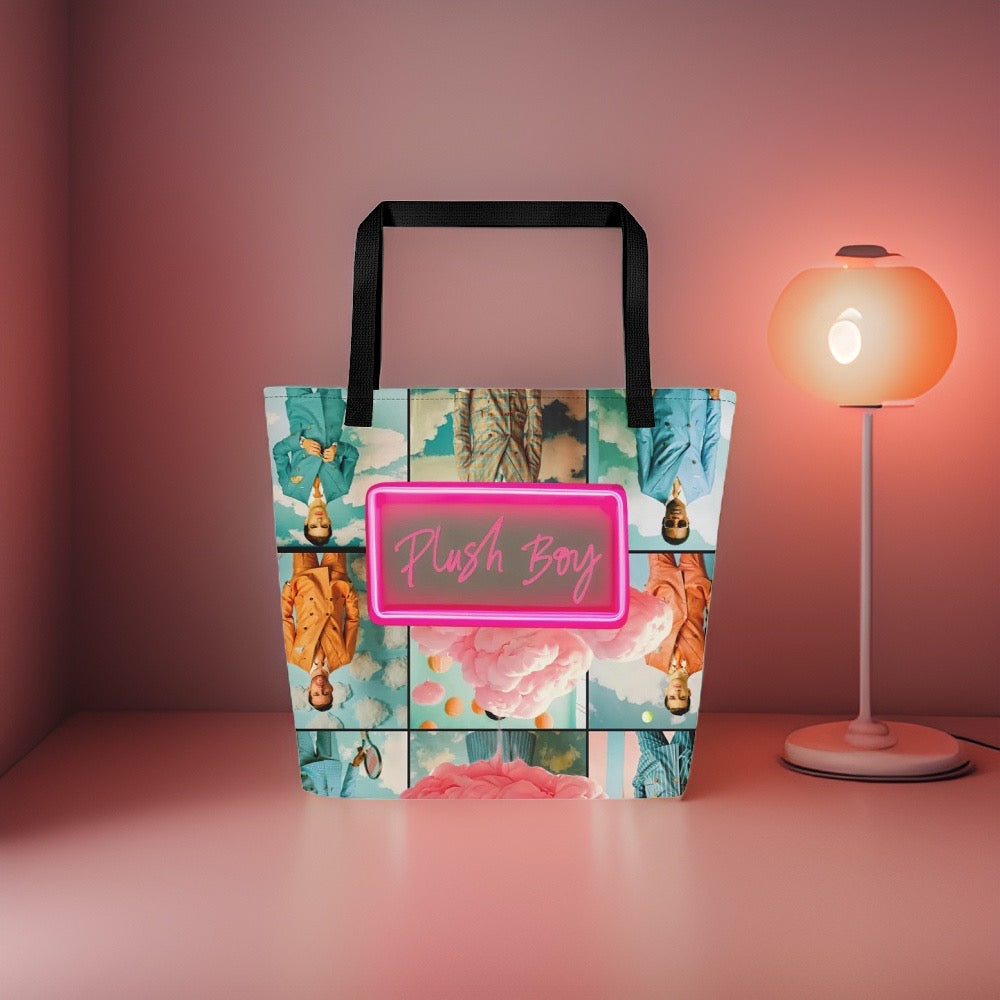PLUSH BOY PINK PUFF POLAROID TOTE
