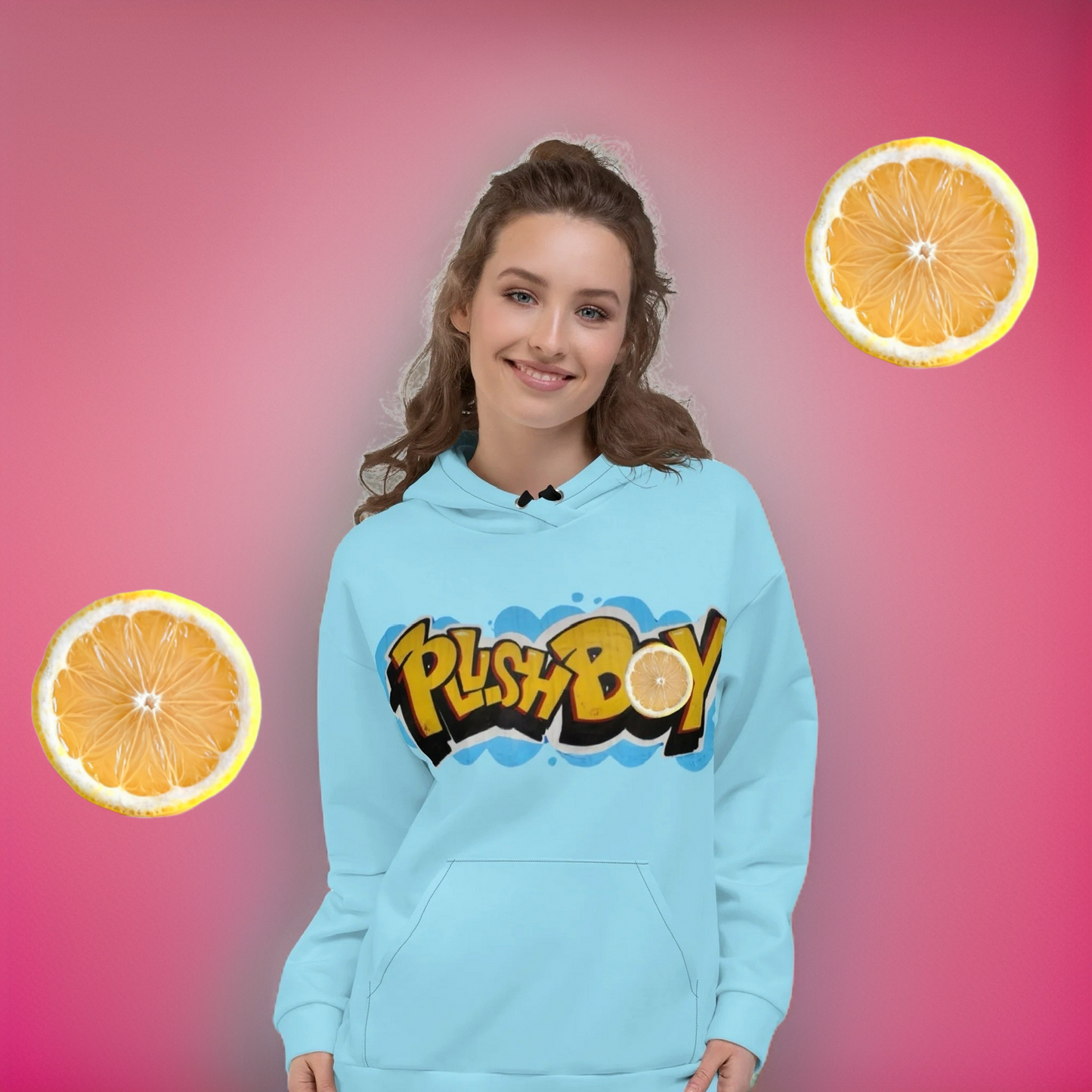 PLUSH BOY BLEUBURRY LEMONADE GRAFFITI HOODIE