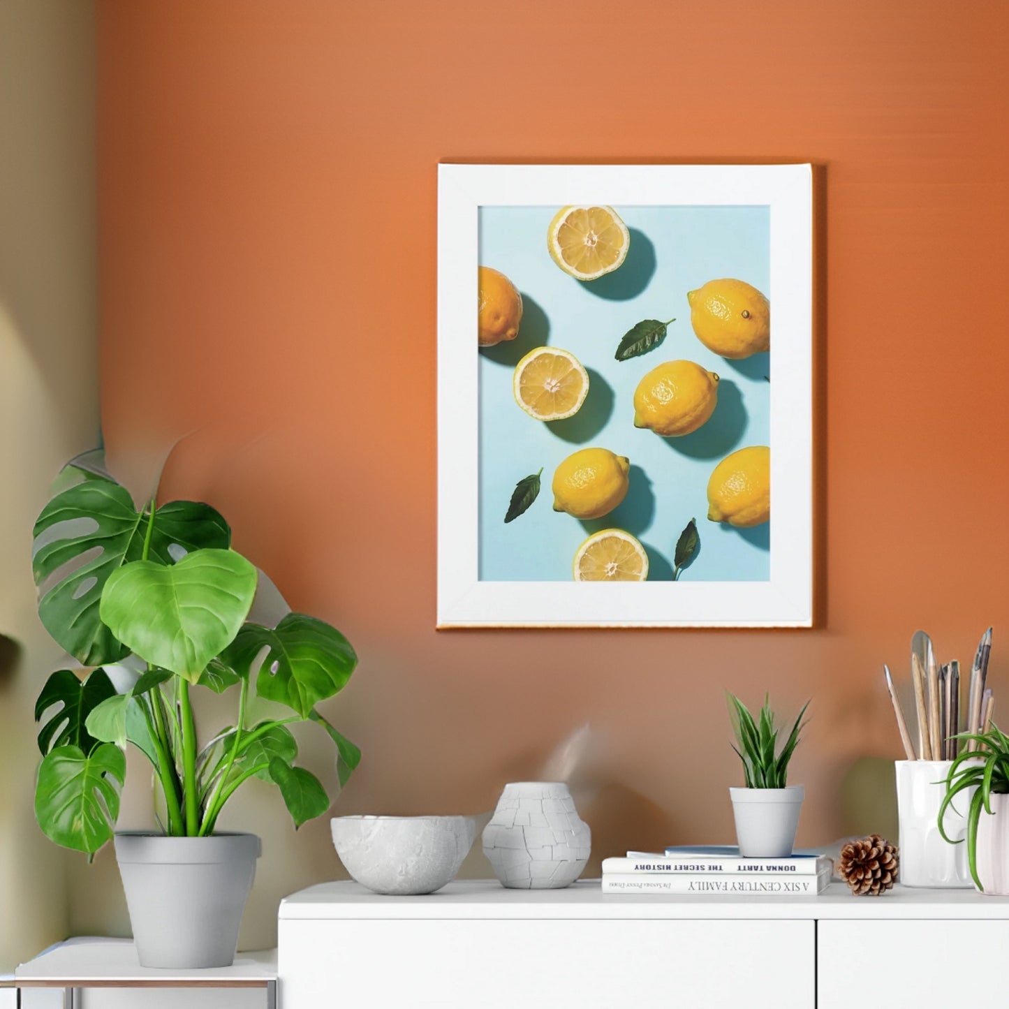 BLEU LEMONS WHITE FRAME