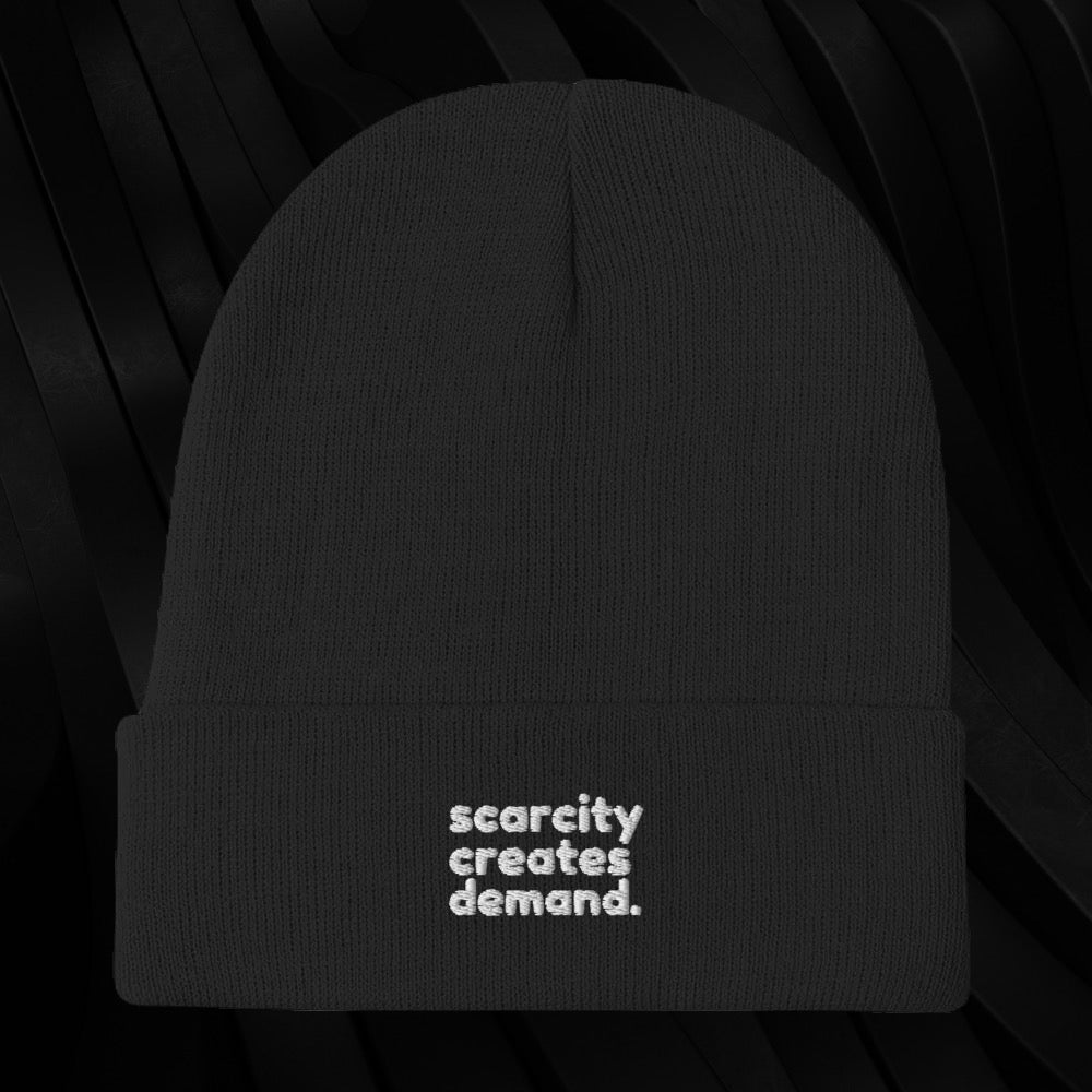 PLUSH BOY BLACKBURRY SCARCITY CREATES DEMAND BEANIE