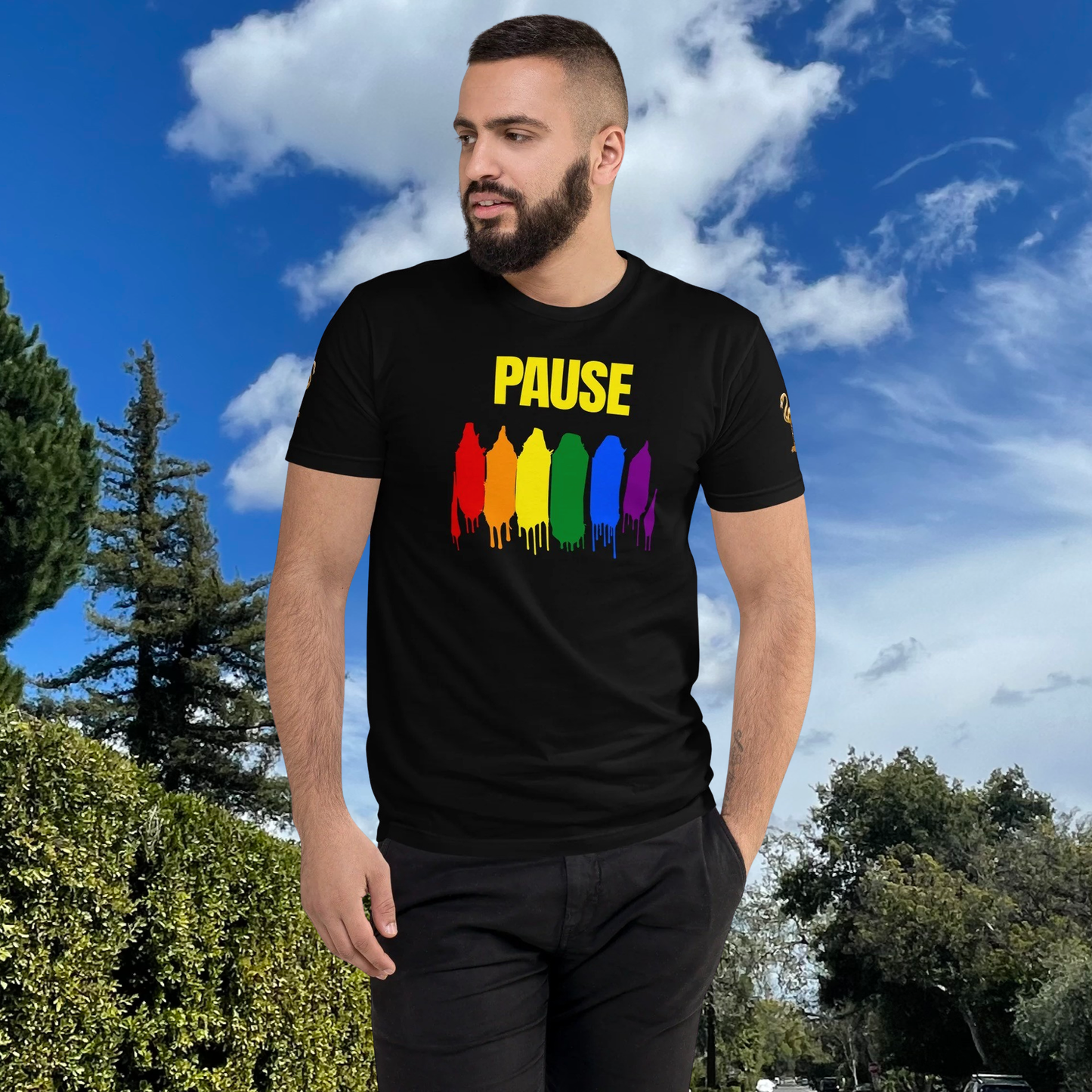 PLUSH BOY PAUSE BLACK TEE