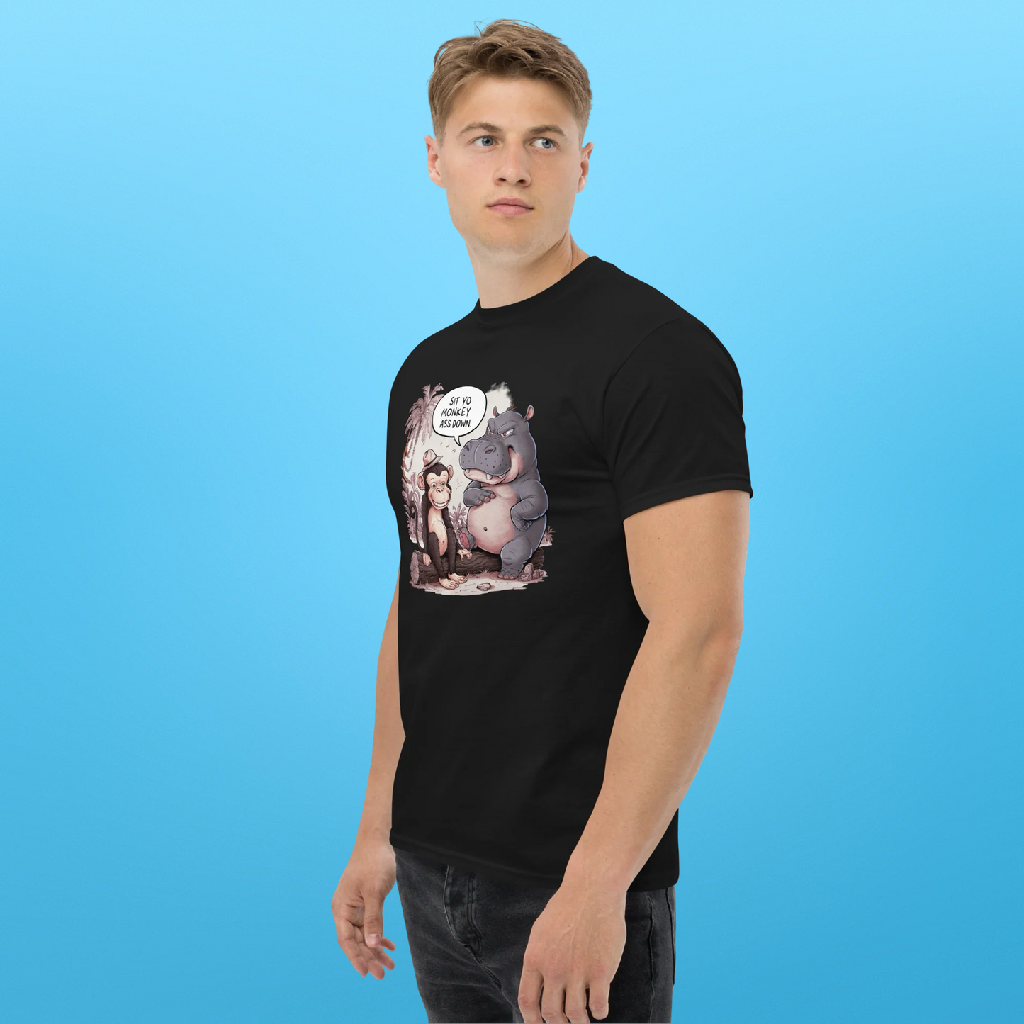 PLUSH BOY SIT YO MONKEY ASS DOWN TEE