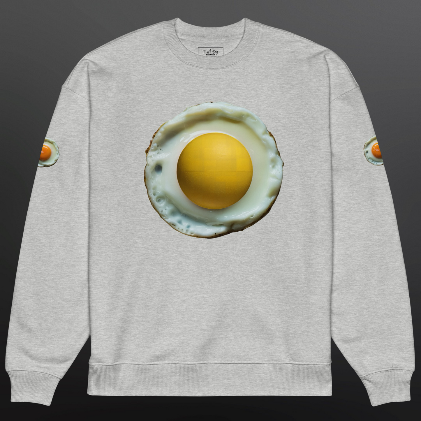 3WD "COOK" BLACK FRIED EGG OVERSIZED SWEATSHIRT