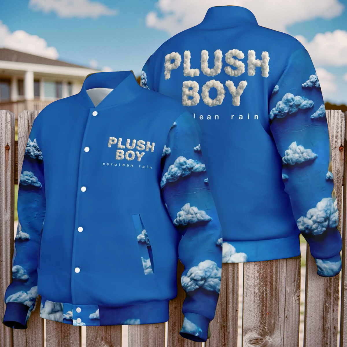 CERULEAN RAIN Baseball Jacket
