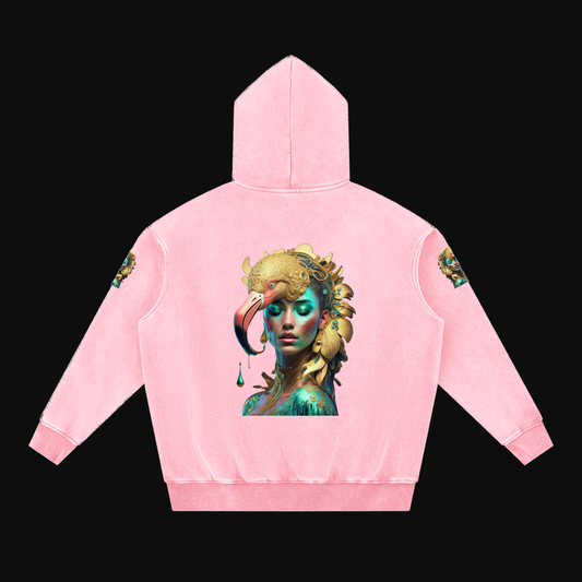 Snow Wash Fleece Oversize Hoodie