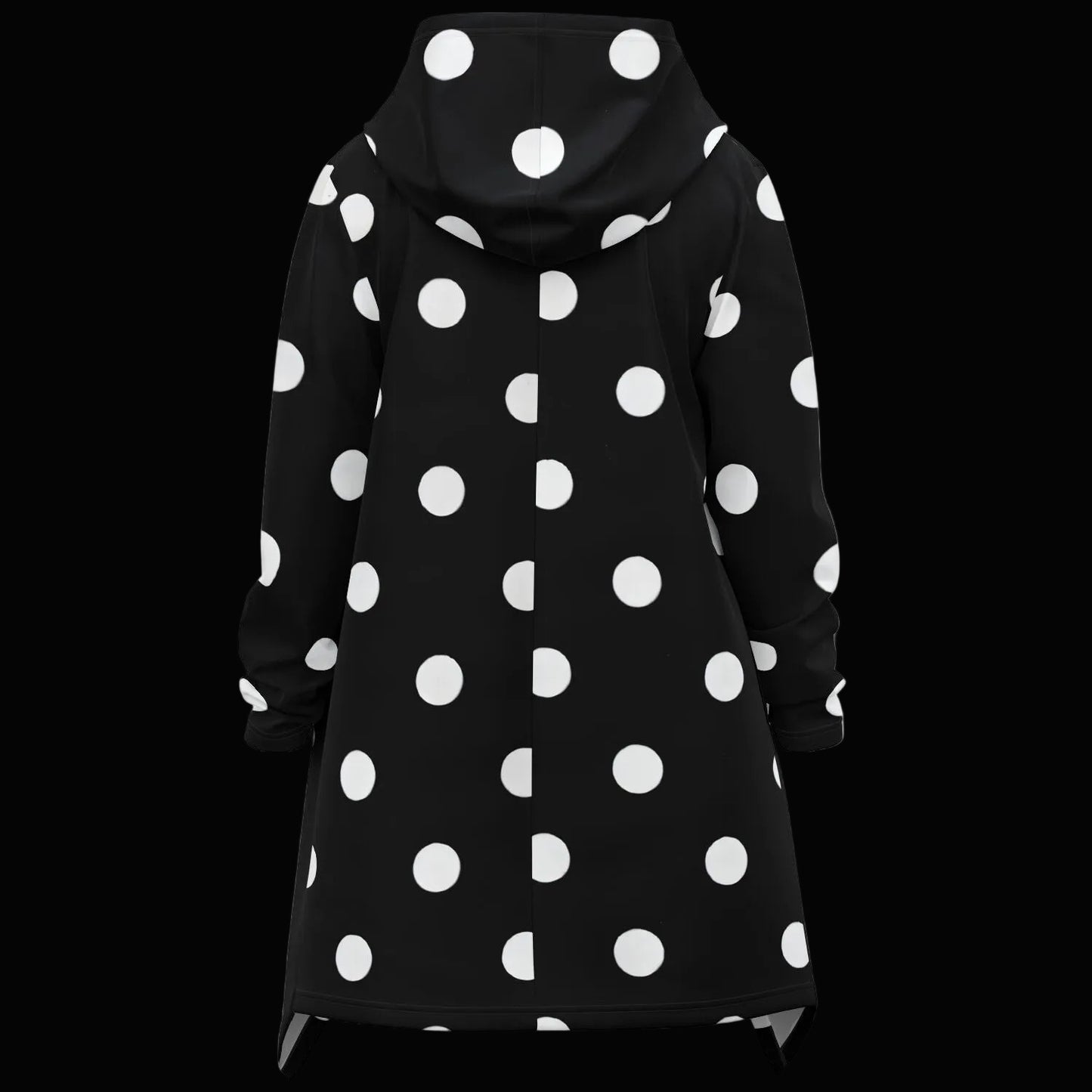 BLACK POLKA DOTS Heavyweight Elongated Cloak