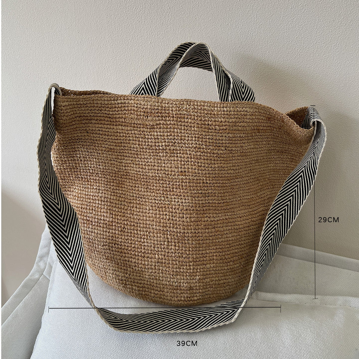 Raffia Hand-Woven Tote and Bucket Bag