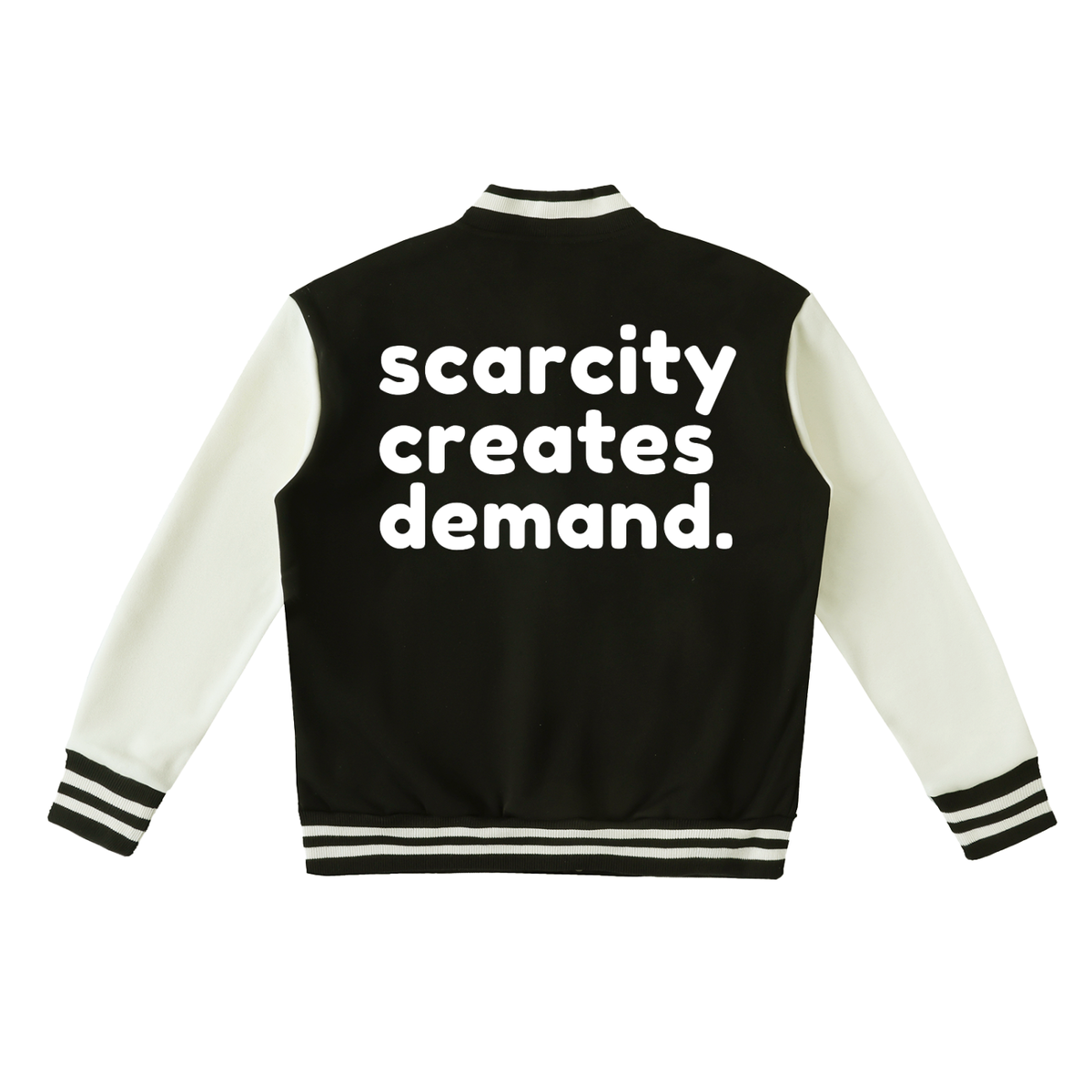 Two-Tone Fleeced Varsity Jacket