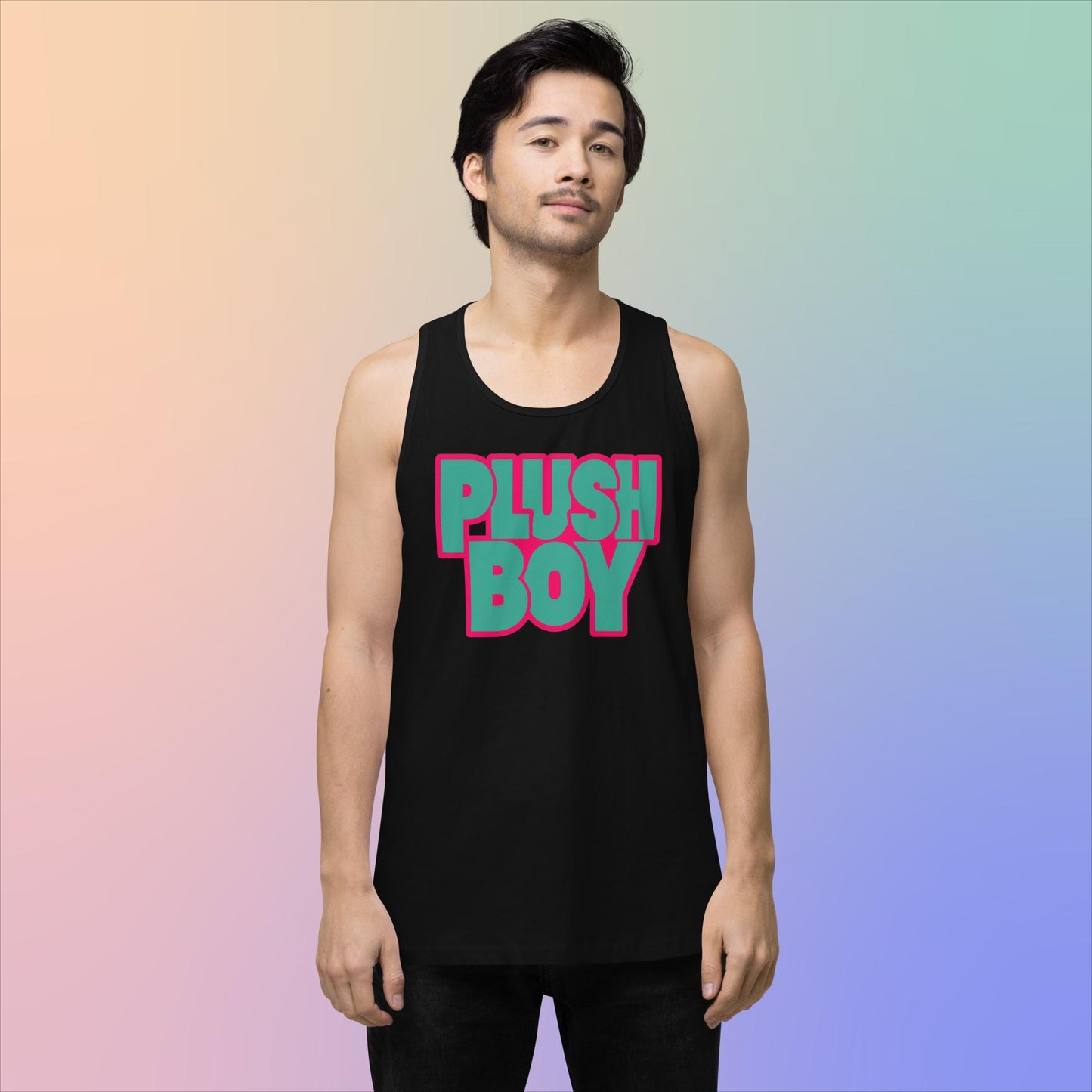 PLUSH BOY HOT PINK GREEN TANK TOP