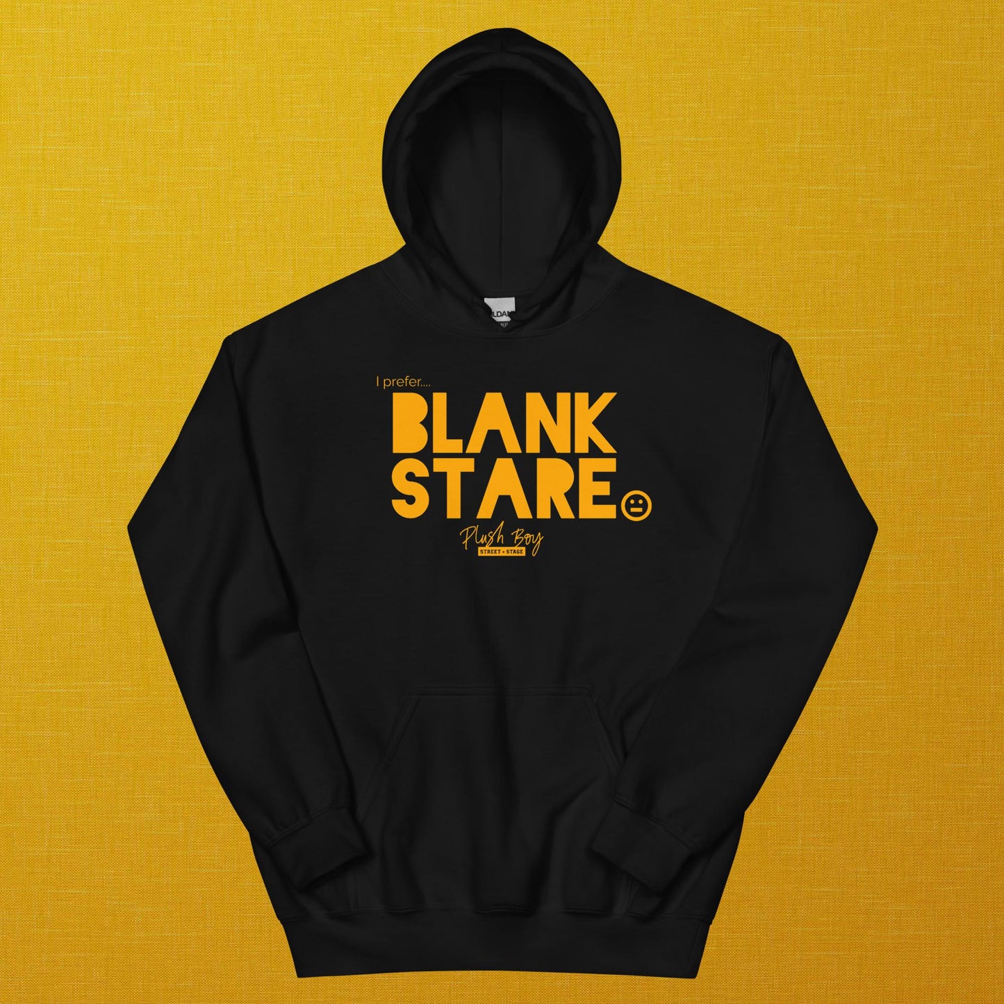 PLUSH BOY BLANK STARE BLACKBURRY MUSTARD HOODIE