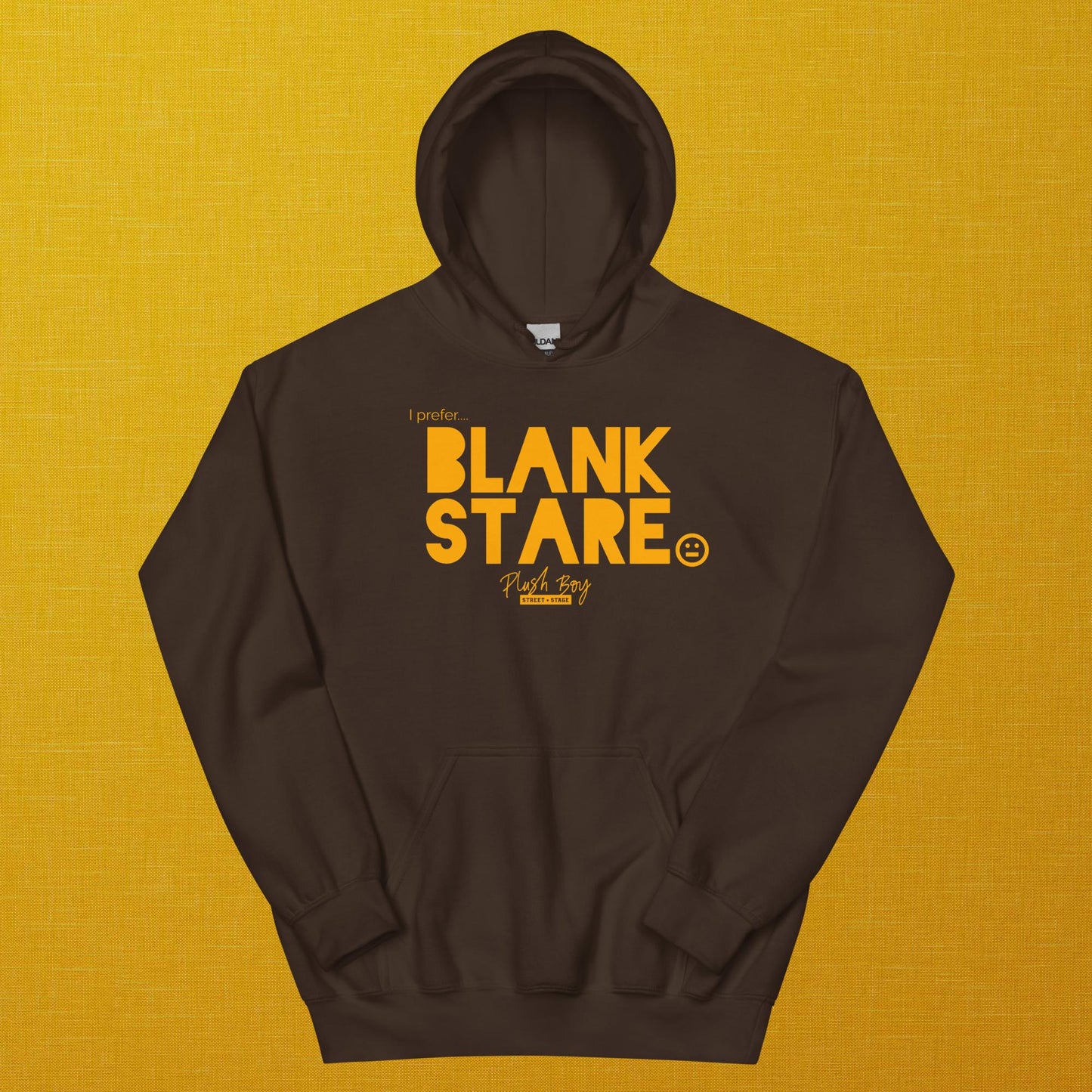 PLUSH BOY BLANK STARE BLACKBURRY MUSTARD HOODIE