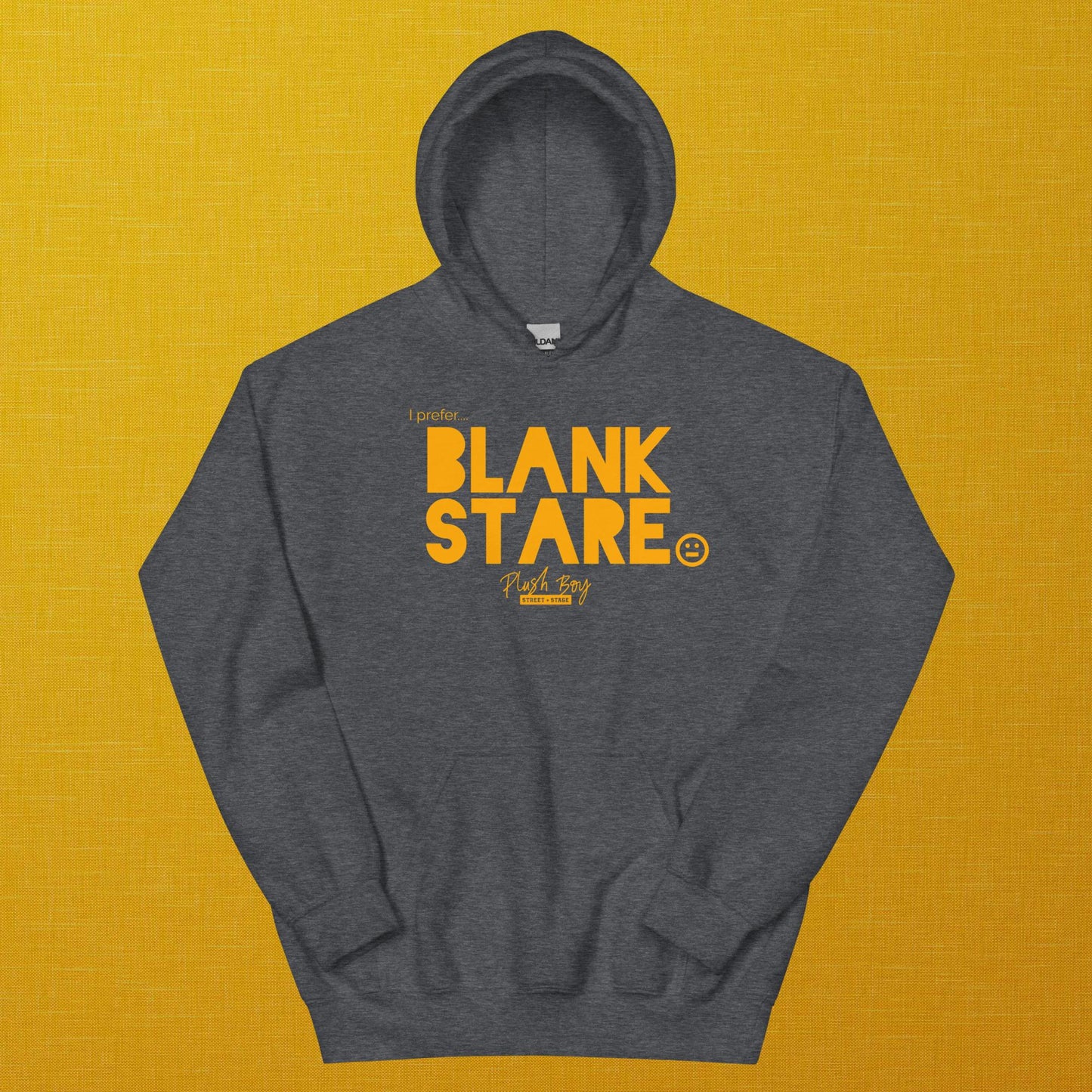 PLUSH BOY BLANK STARE BLACKBURRY MUSTARD HOODIE