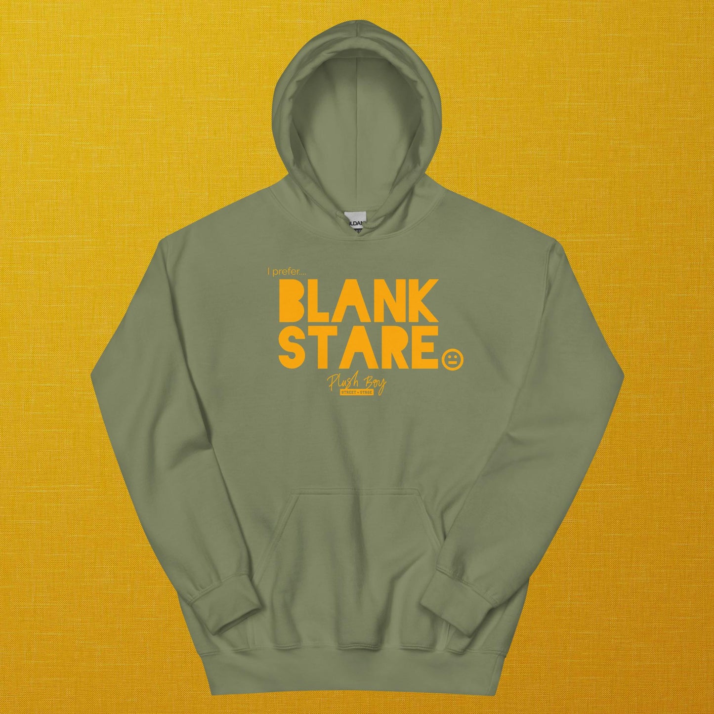 PLUSH BOY BLANK STARE BLACKBURRY MUSTARD HOODIE