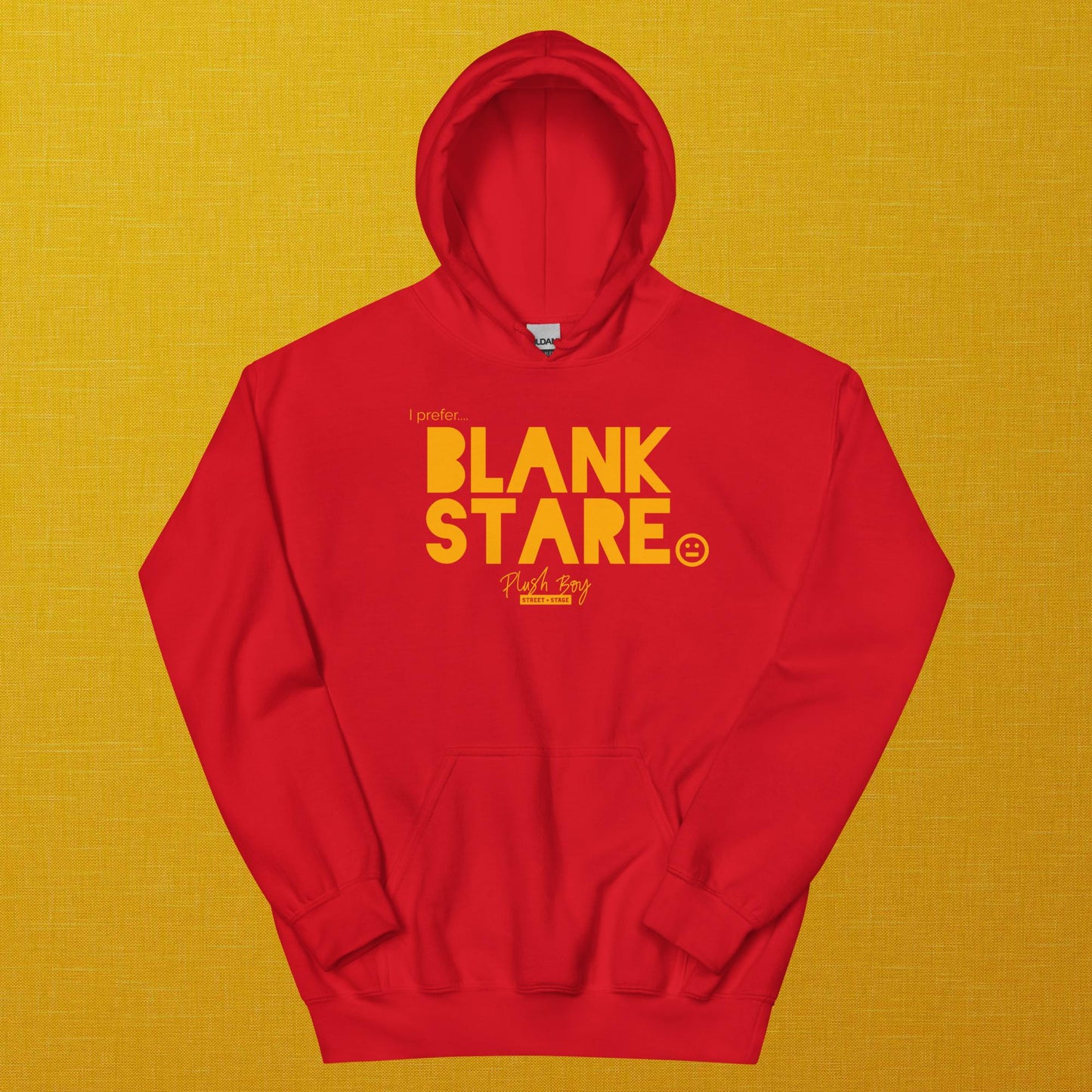 PLUSH BOY BLANK STARE BLACKBURRY MUSTARD HOODIE