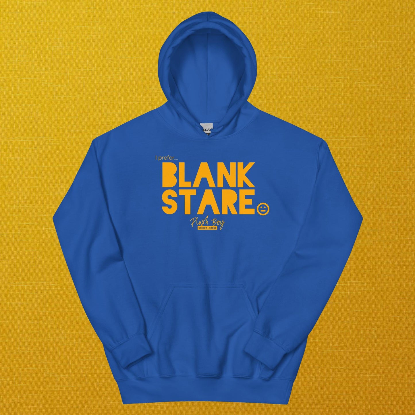 PLUSH BOY BLANK STARE BLACKBURRY MUSTARD HOODIE