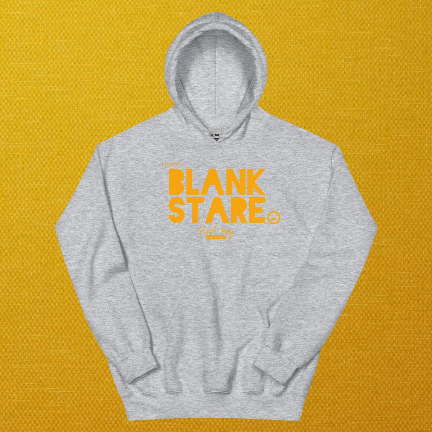 PLUSH BOY BLANK STARE BLACKBURRY MUSTARD HOODIE