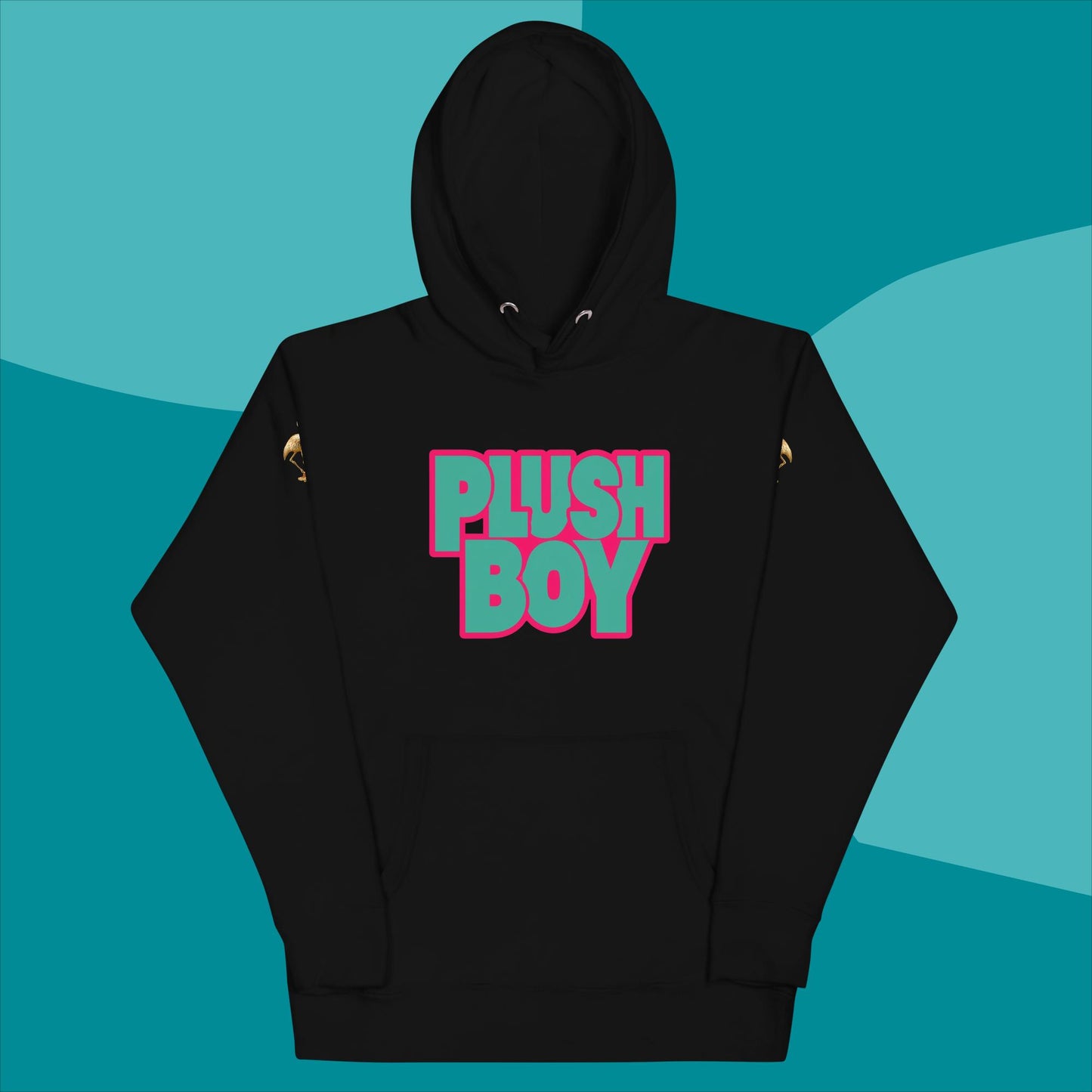 PLUSH BOY HOT PINK GREEN HOODIE