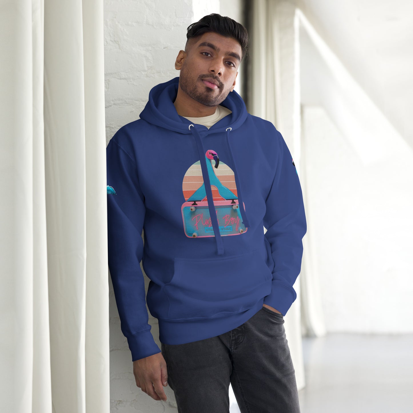 PLUSH BOY MIDNIGHT BLUEBURRY FLAMINGO HOOK HOODIE (1st Edition)