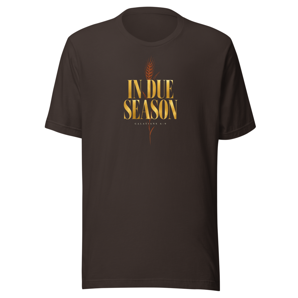In Due Season Gold Wheat Tee - Brown